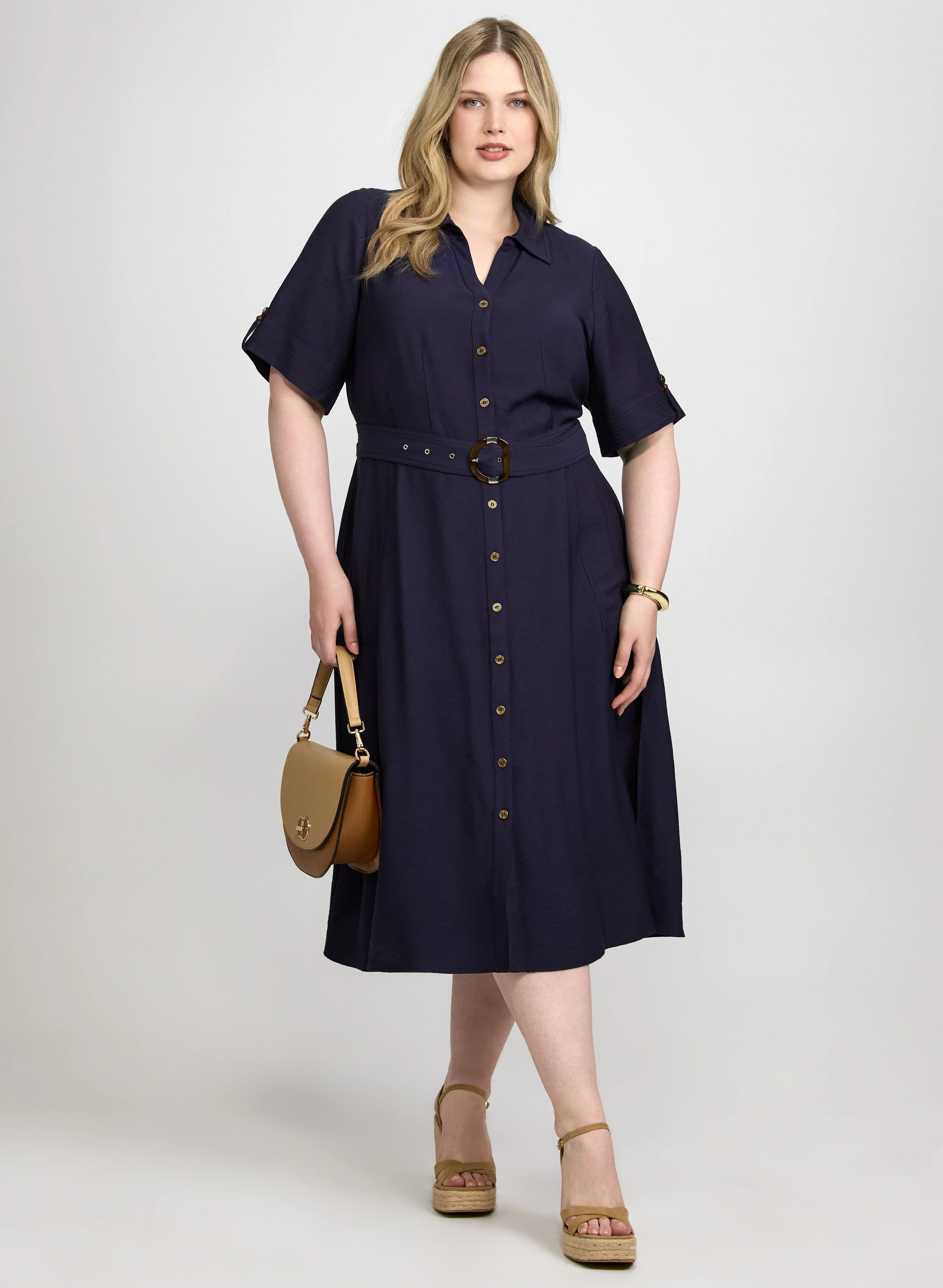Belted Midi Dress