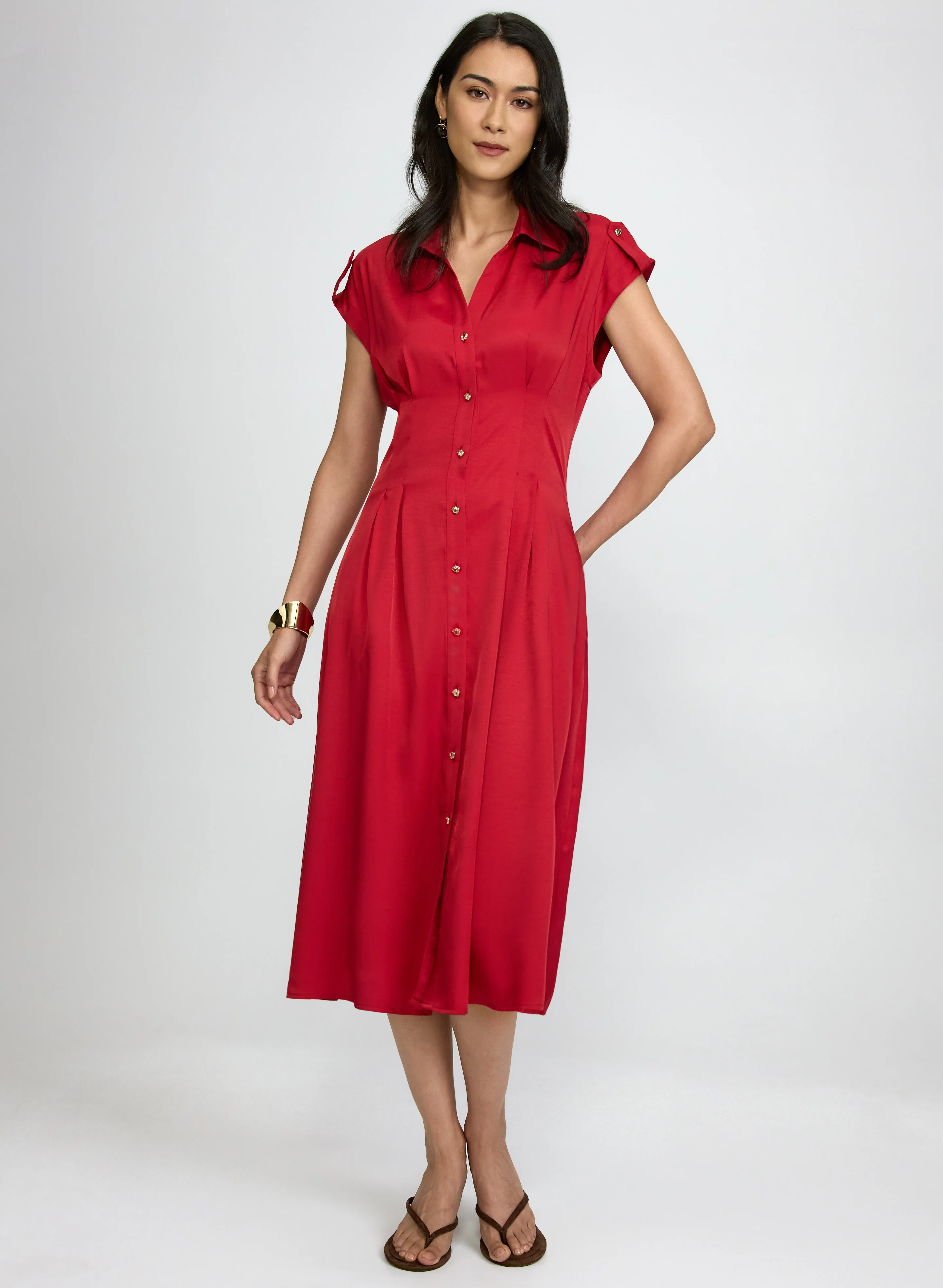 Button-Down Midi Dress