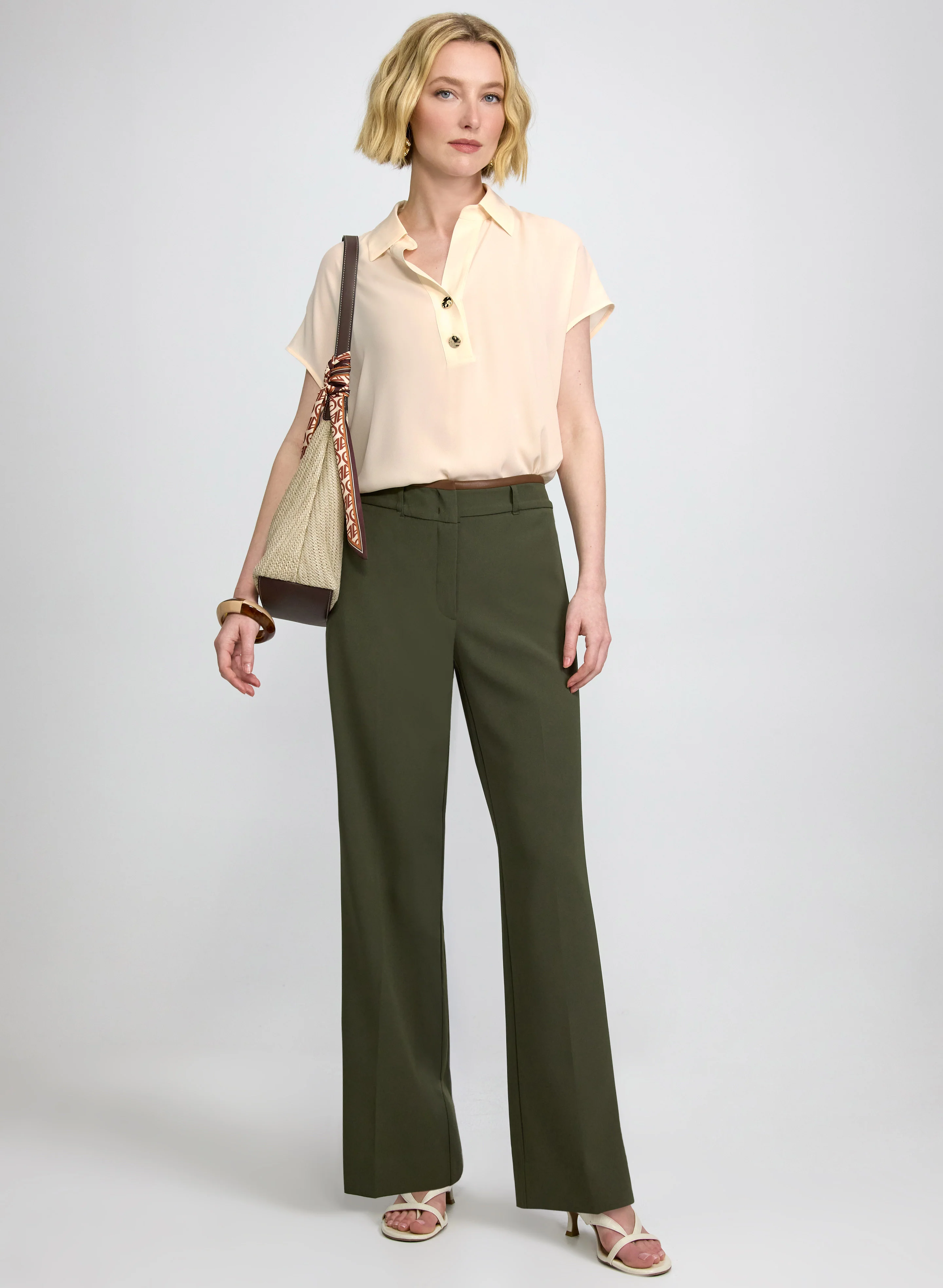 Crepe Polo Blouse - Image 3