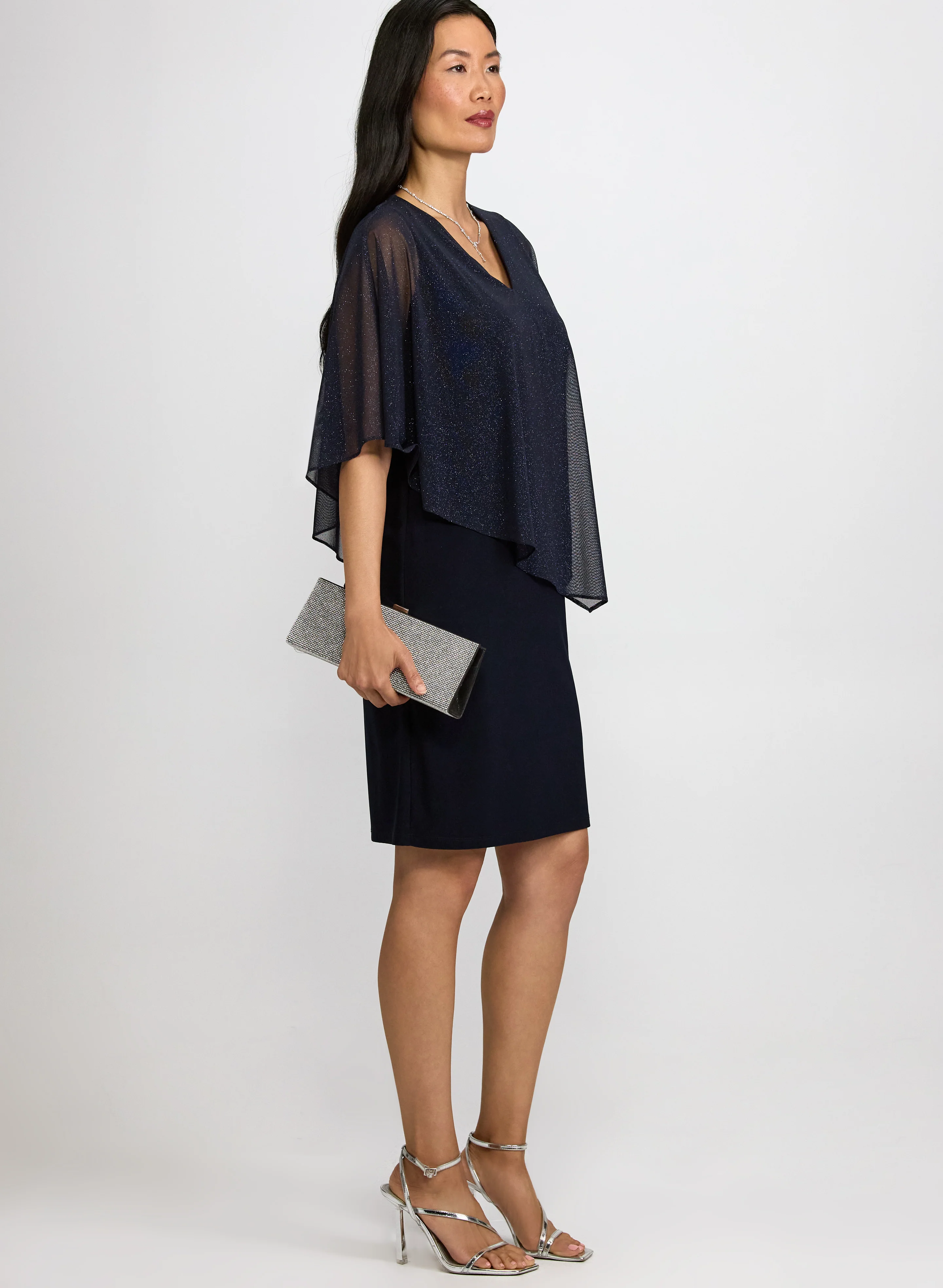 Capelet Overlay Dress - Image 2