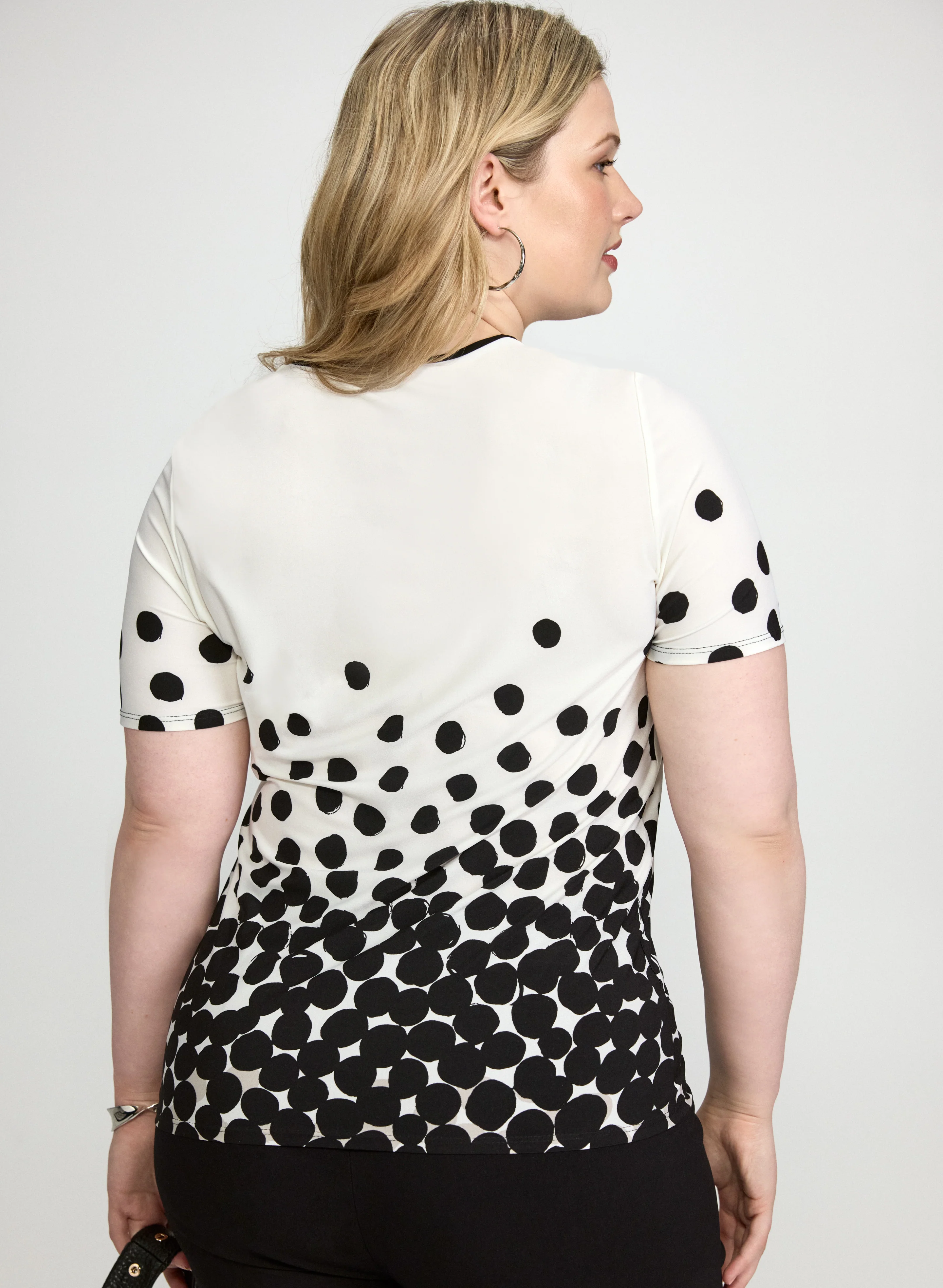 Contrast Dot Print Top - Image 4
