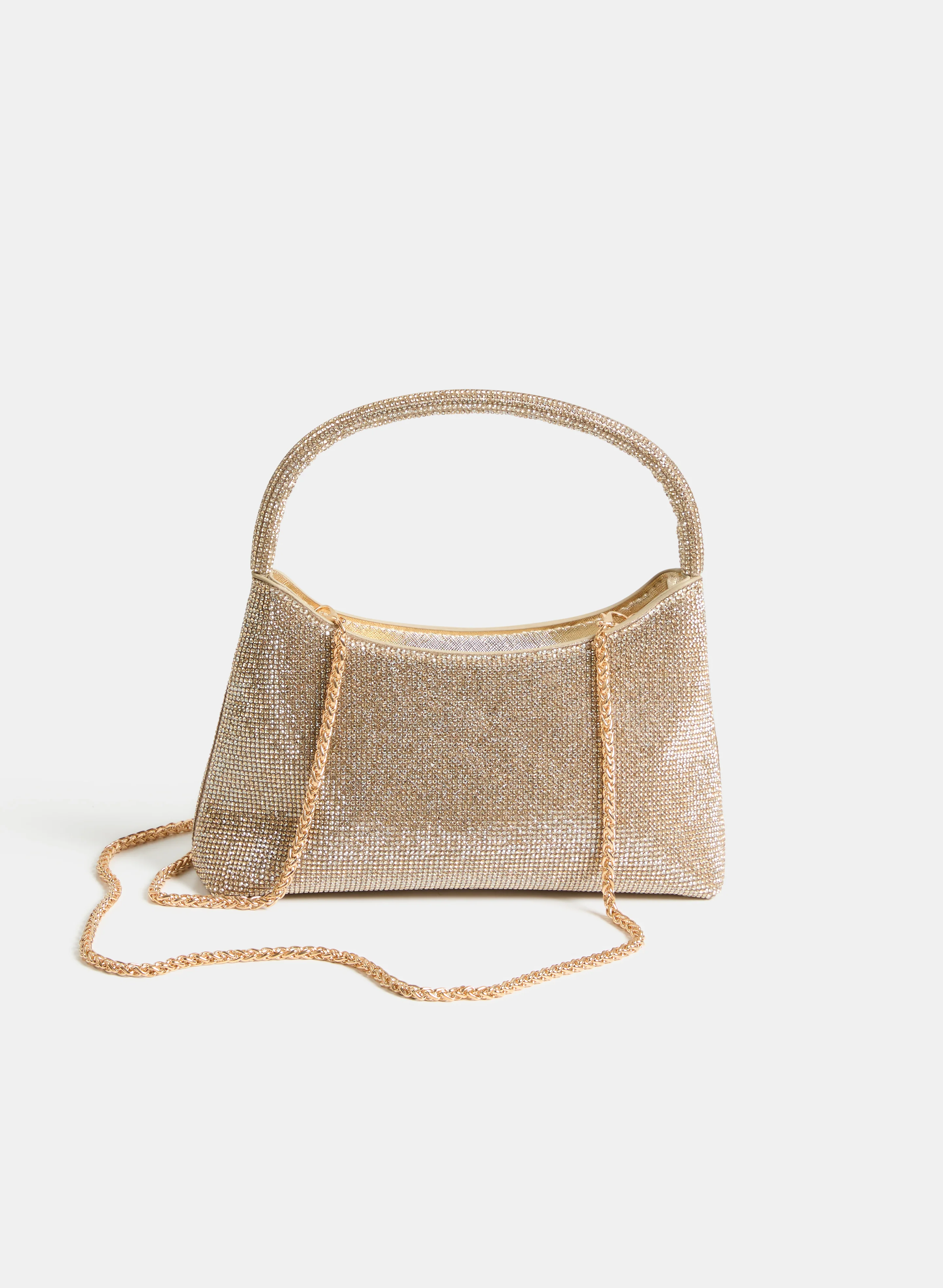 Crystal Carry Handle Clutch