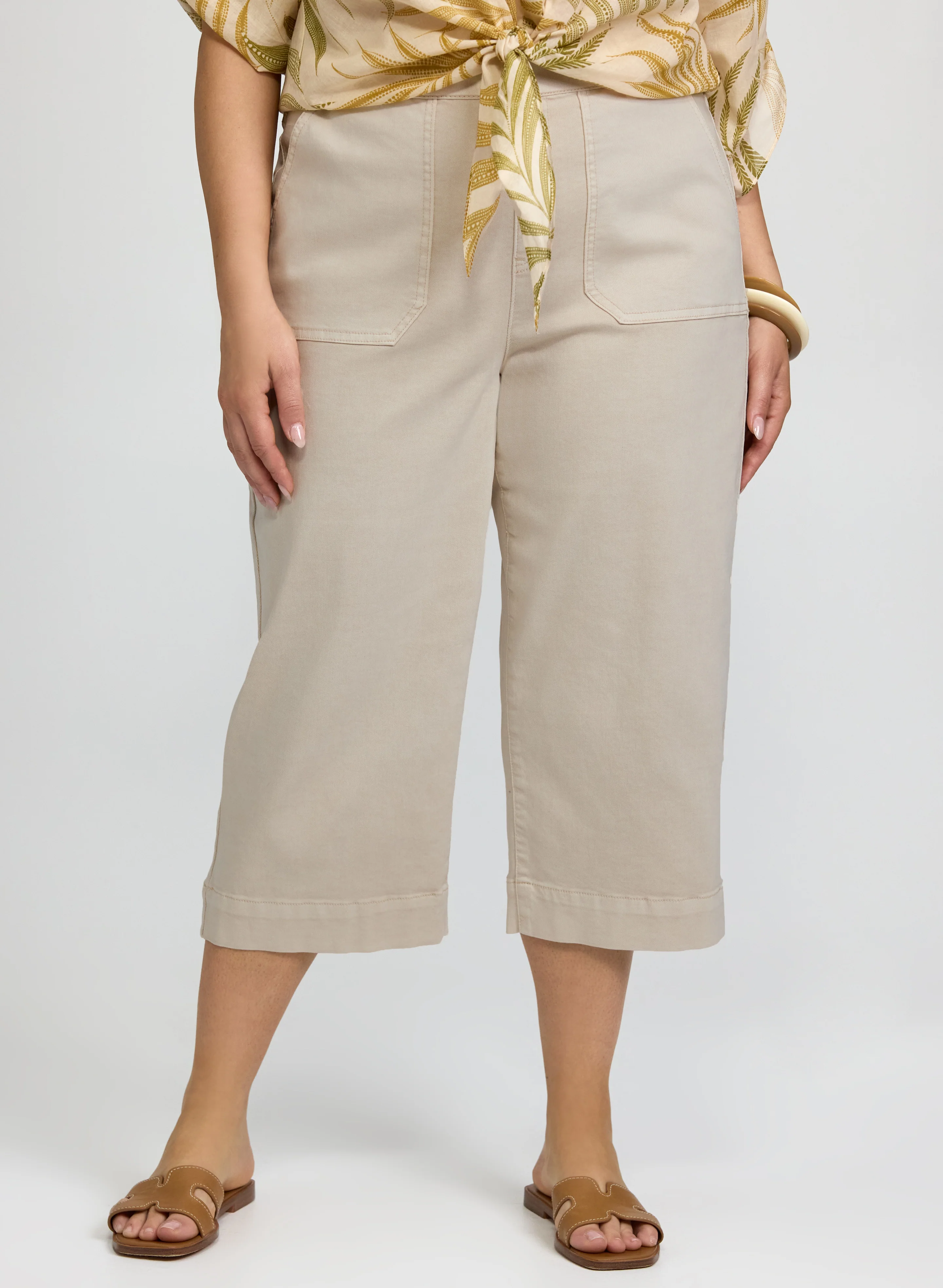 Denim Pull-On Capris