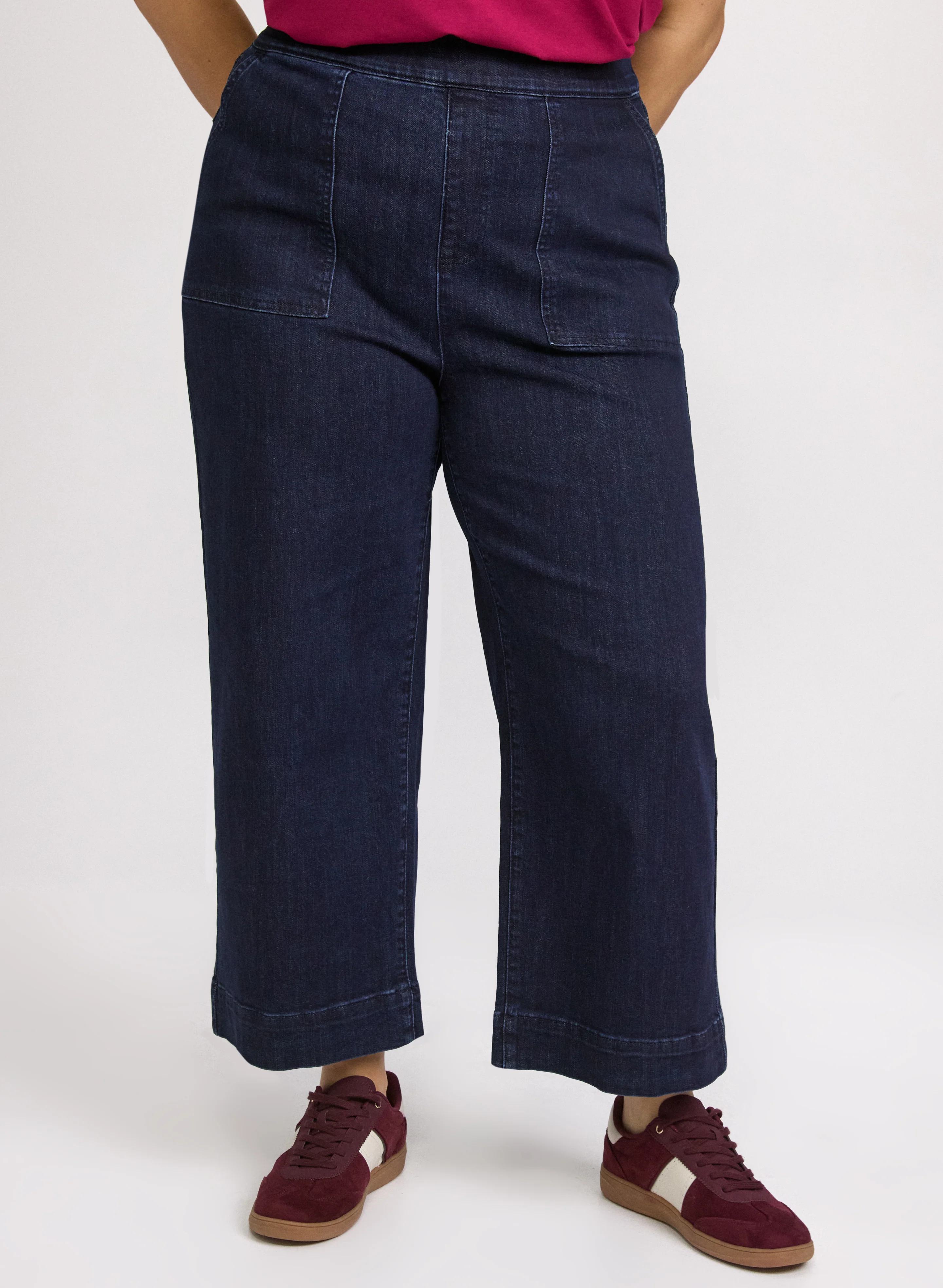Denim Straight-Leg Capris