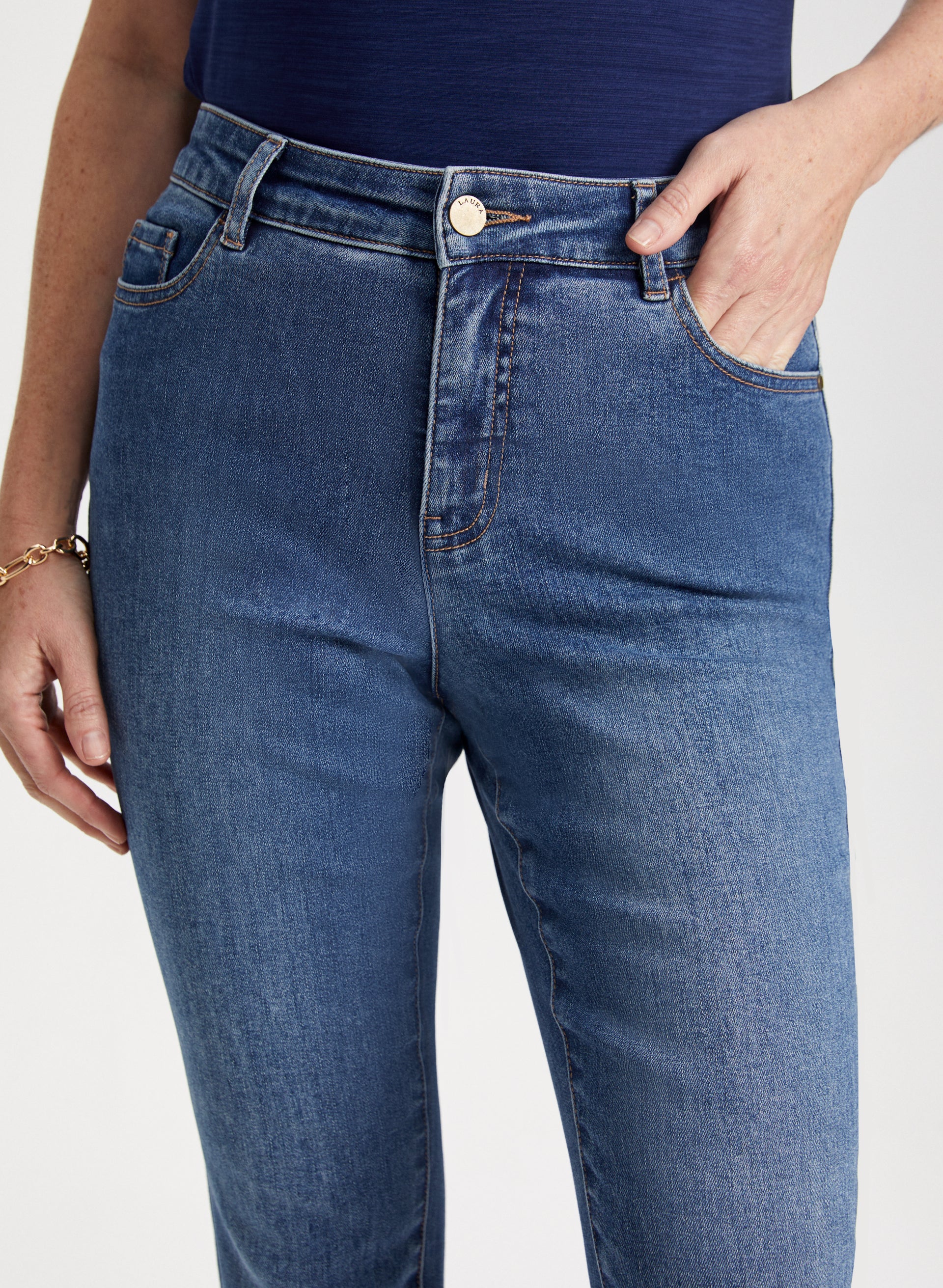 Essential High-Waist Slim Leg Jeans - Image 4