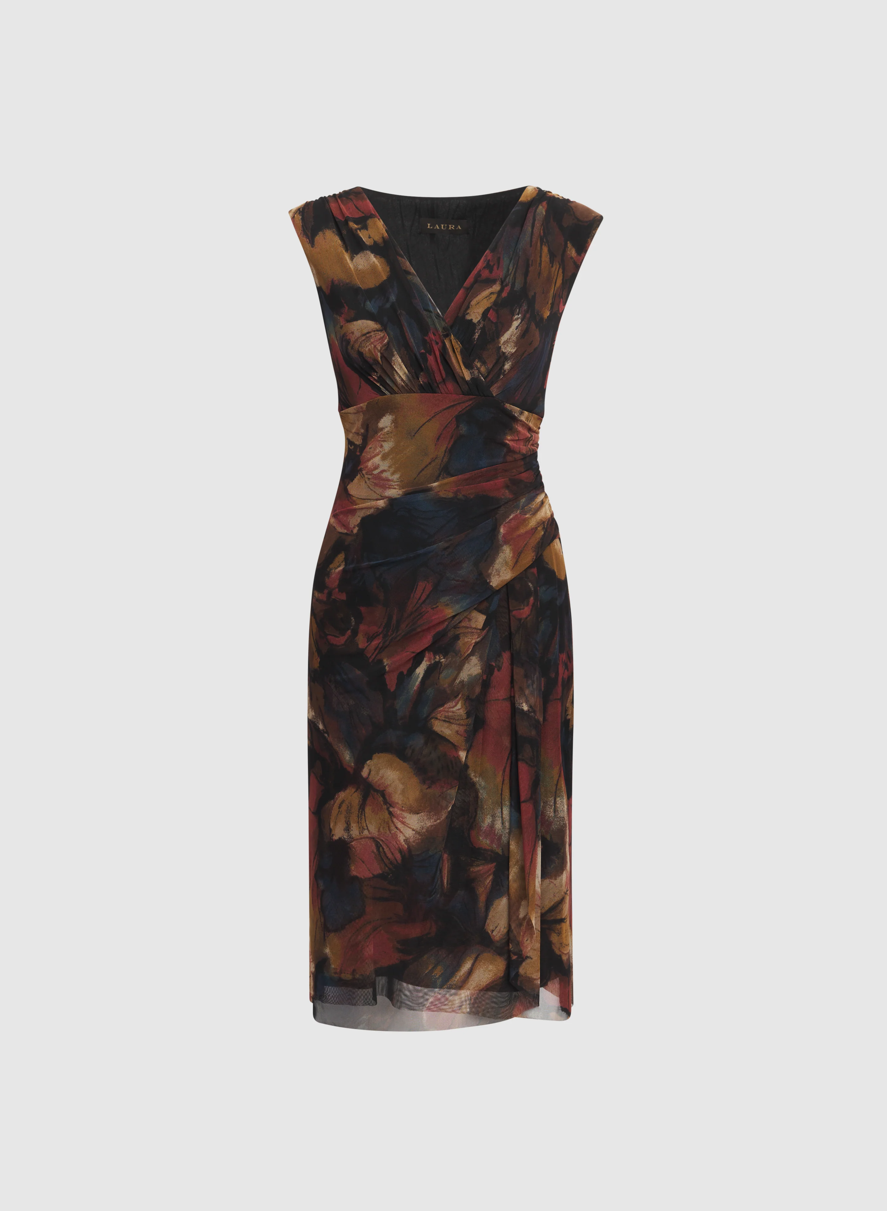 Fitted Mesh Midi Dress - Image 6