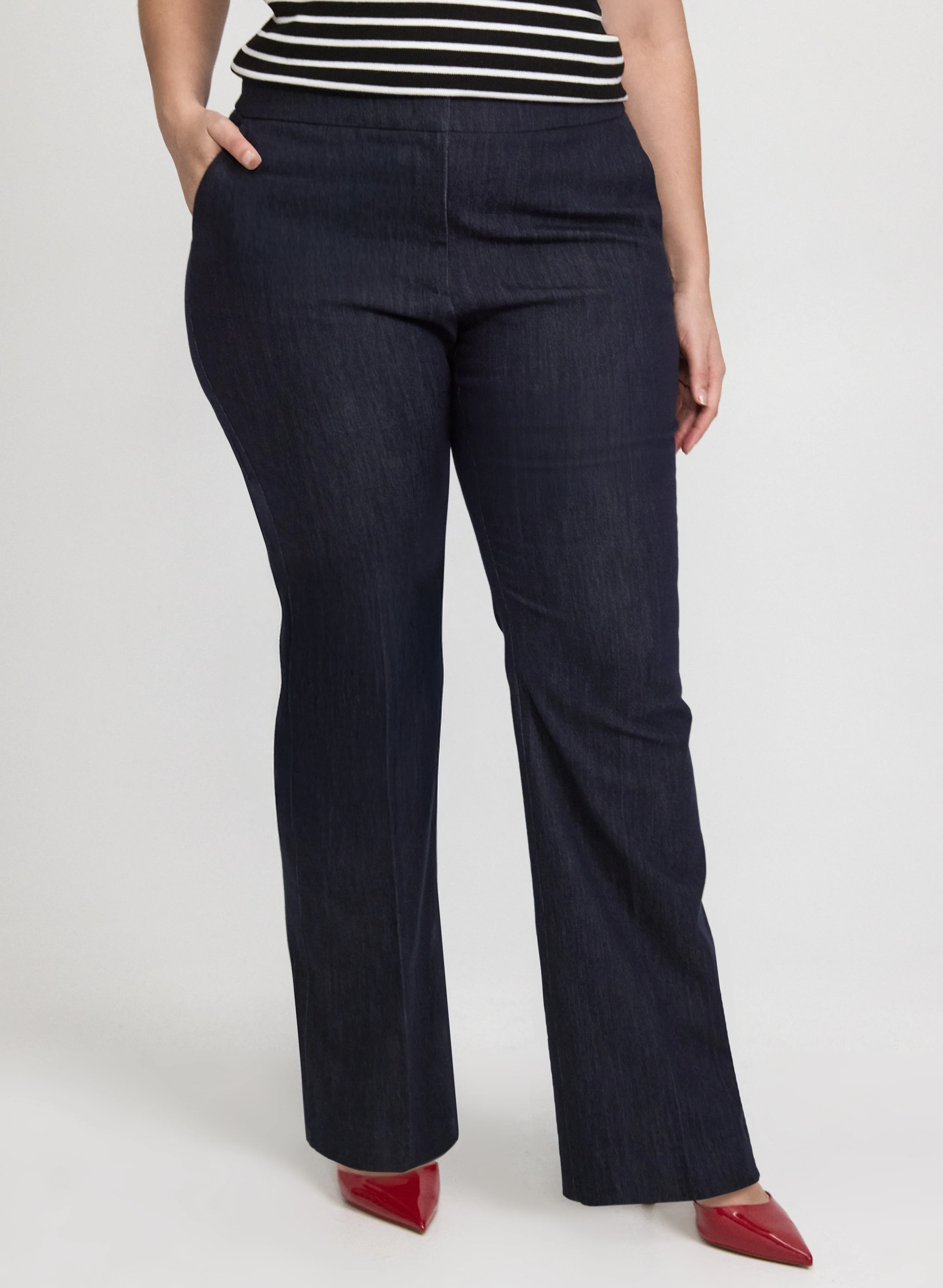 Flare-Leg Denim Pants