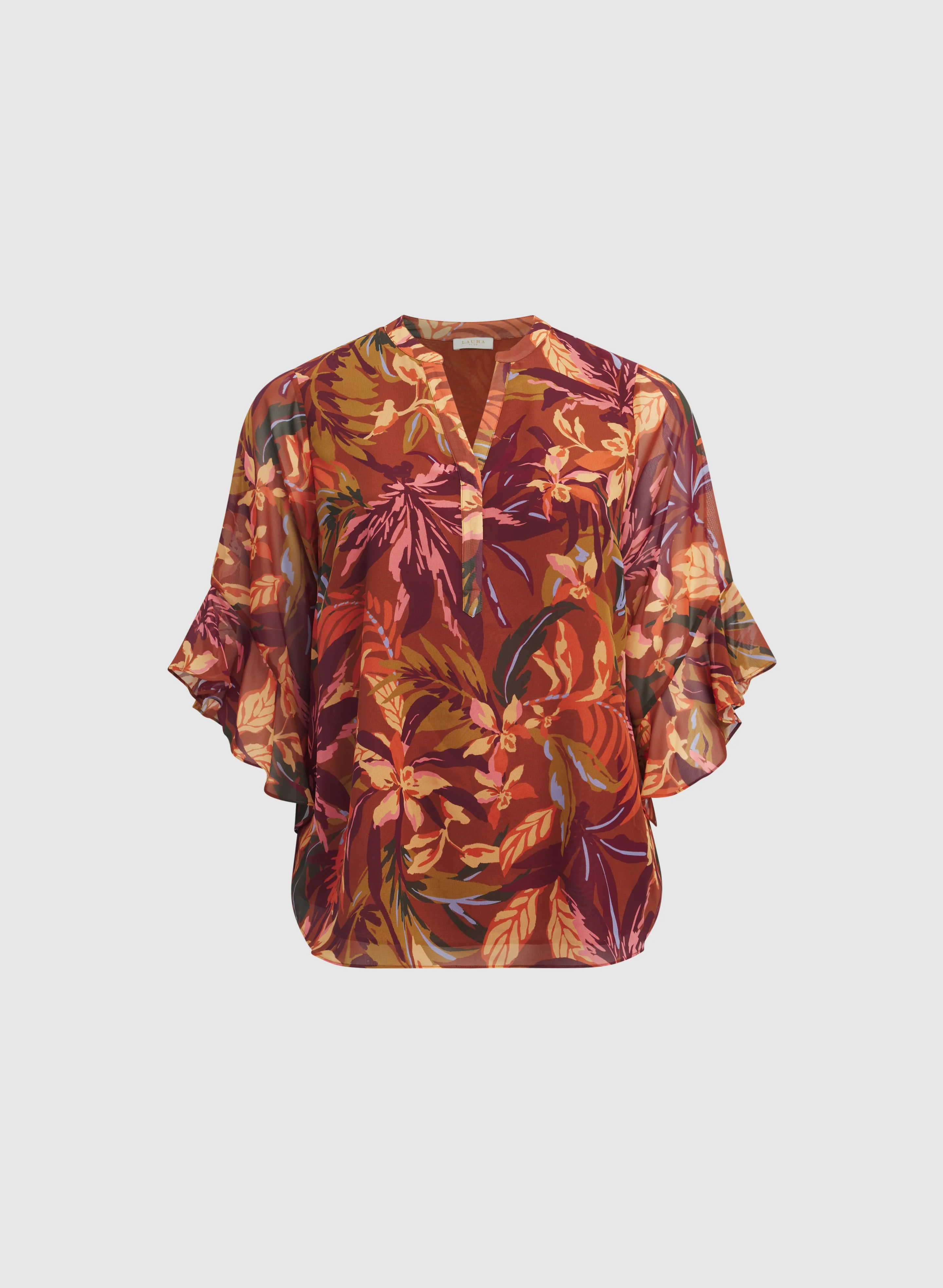 Floral Chiffon Blouse - Image 6