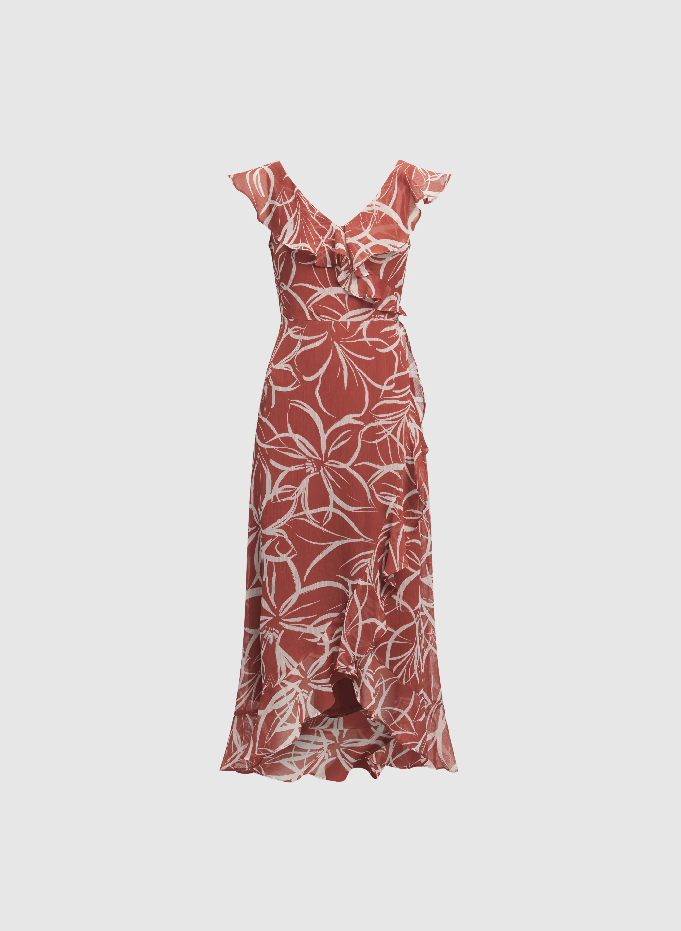 Floral Chiffon Dress - Image 6