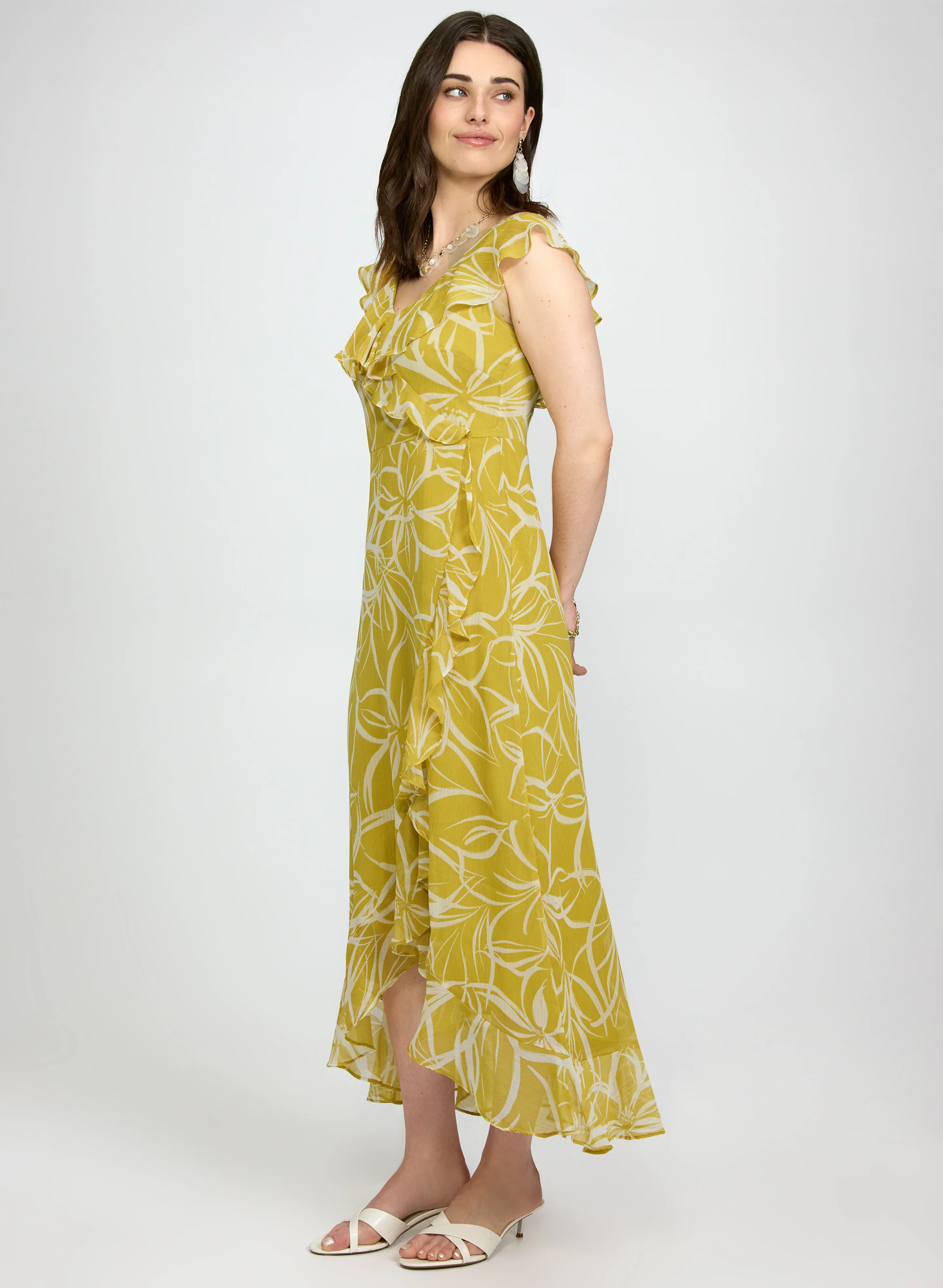 Floral Chiffon Dress - Image 3