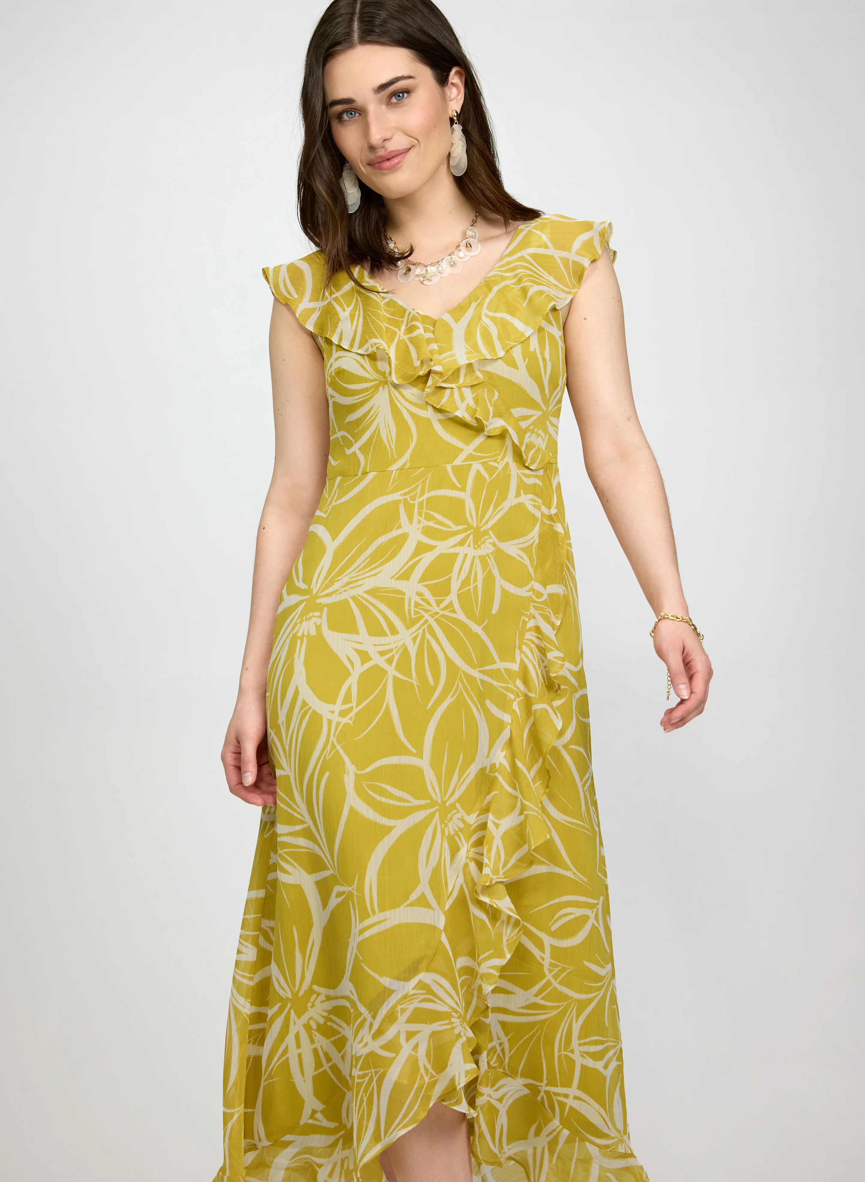 Floral Chiffon Dress - Image 5