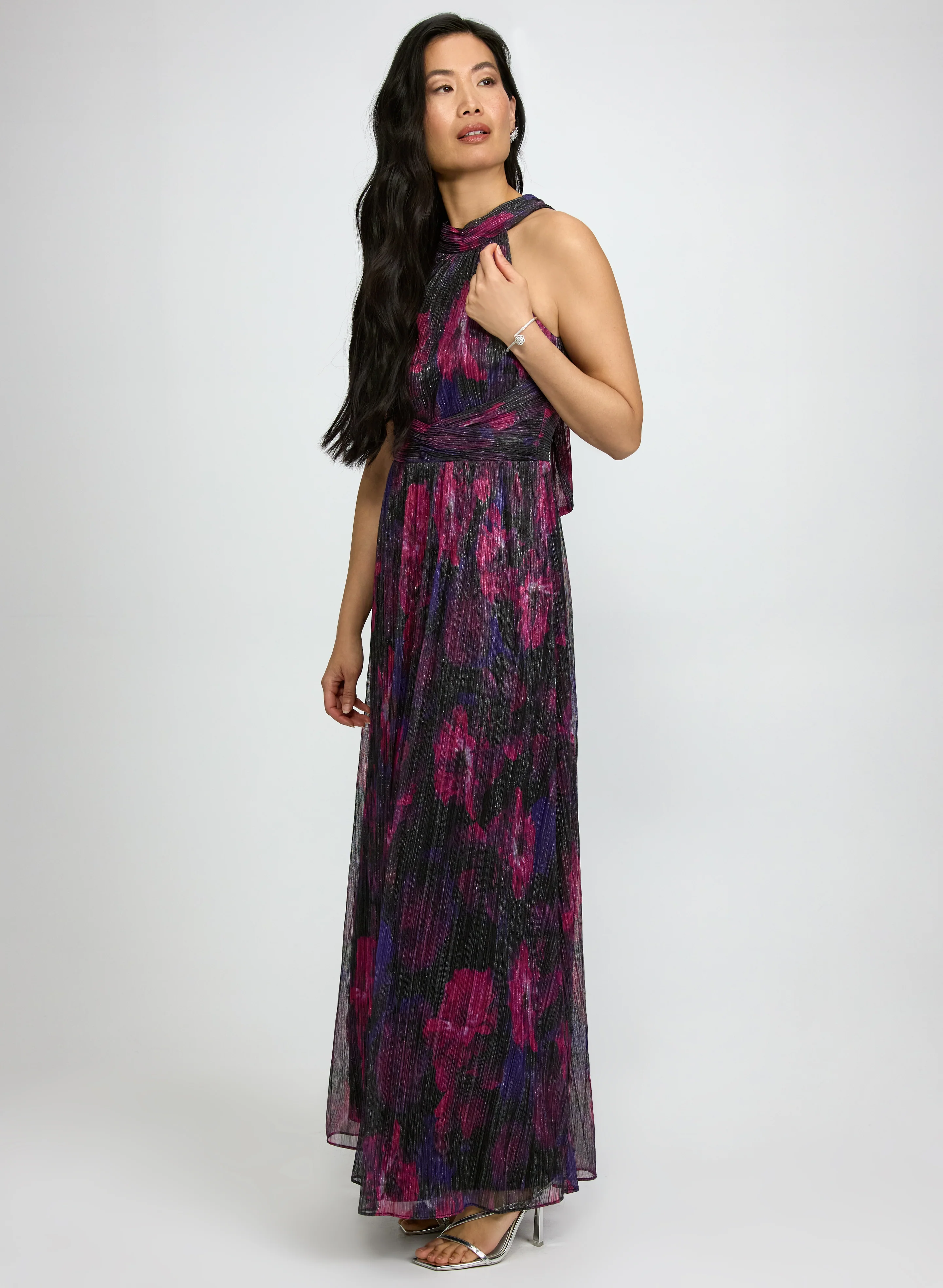 Floral Halter Neck Dress - Image 4