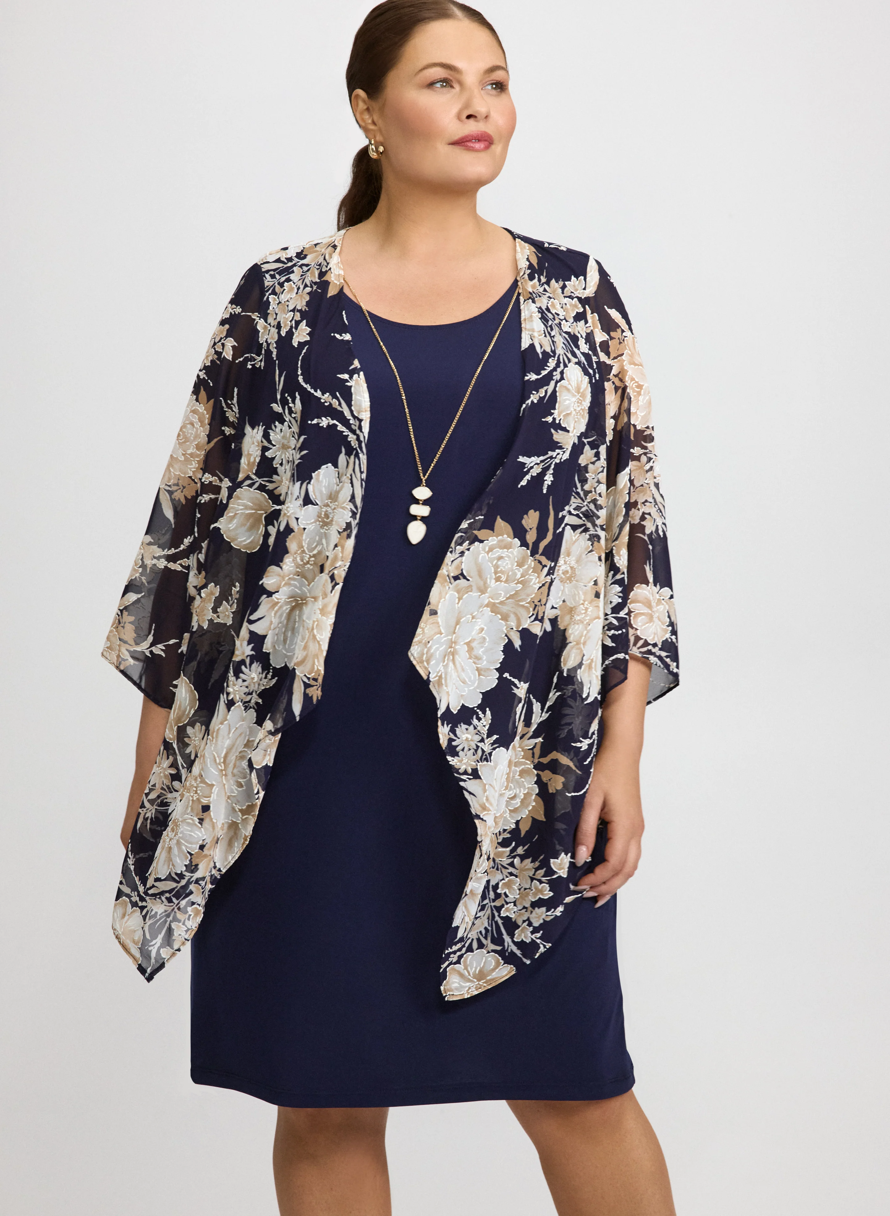 Floral Jacket & Jersey Dress