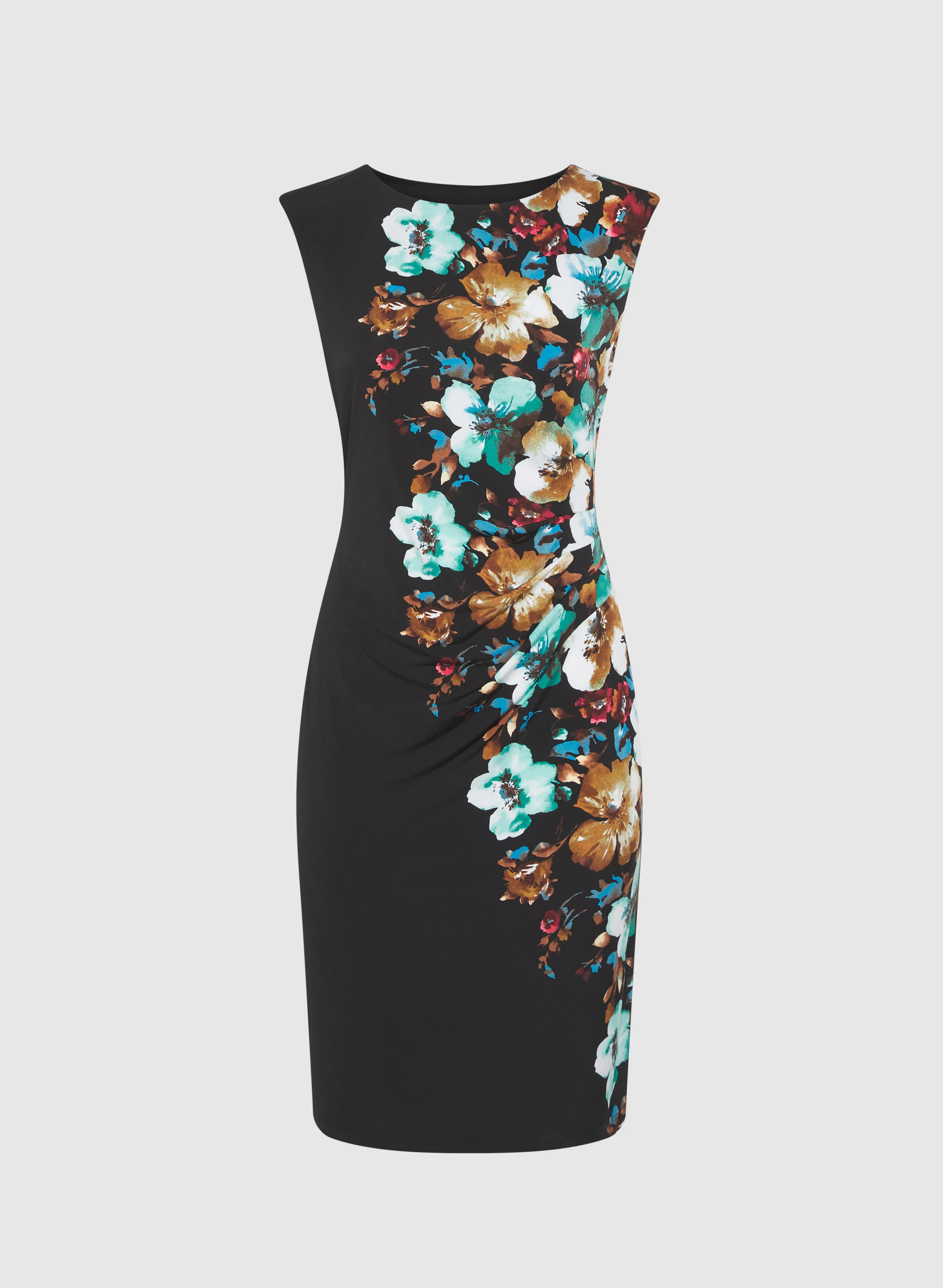 Floral Placement Print Dress - Image 6