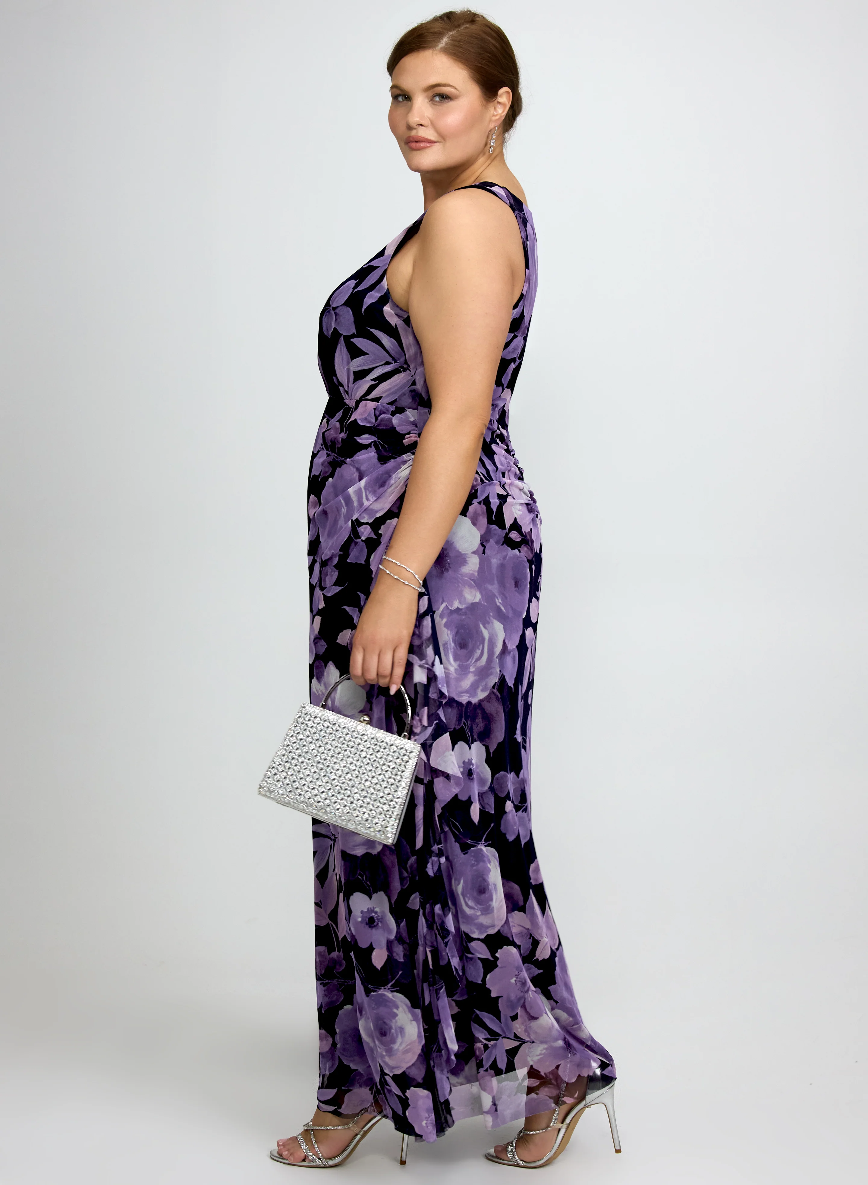 Floral Waterfall Ruffle Dress - Image 2