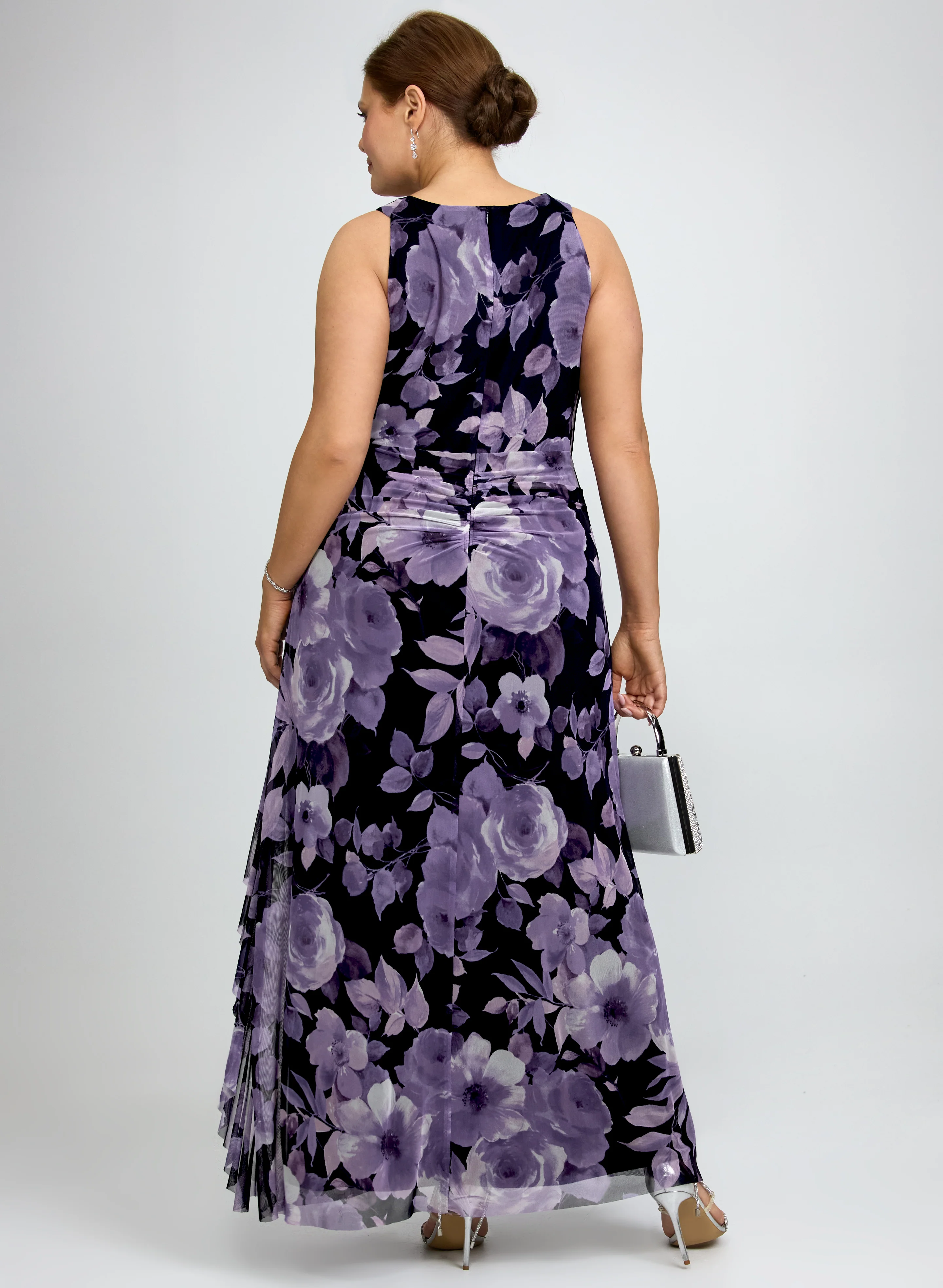 Floral Waterfall Ruffle Dress - Image 4