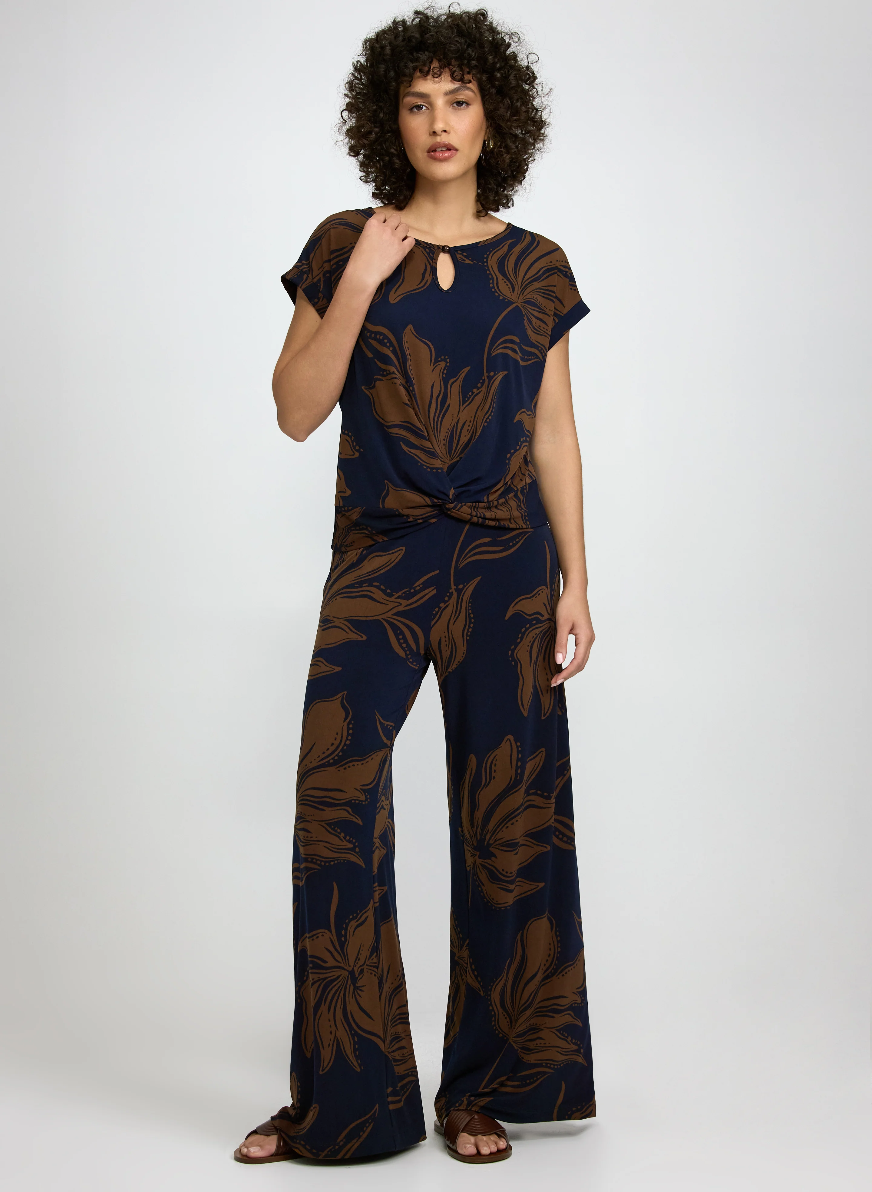 Floral Wide-Leg Pants - Image 8