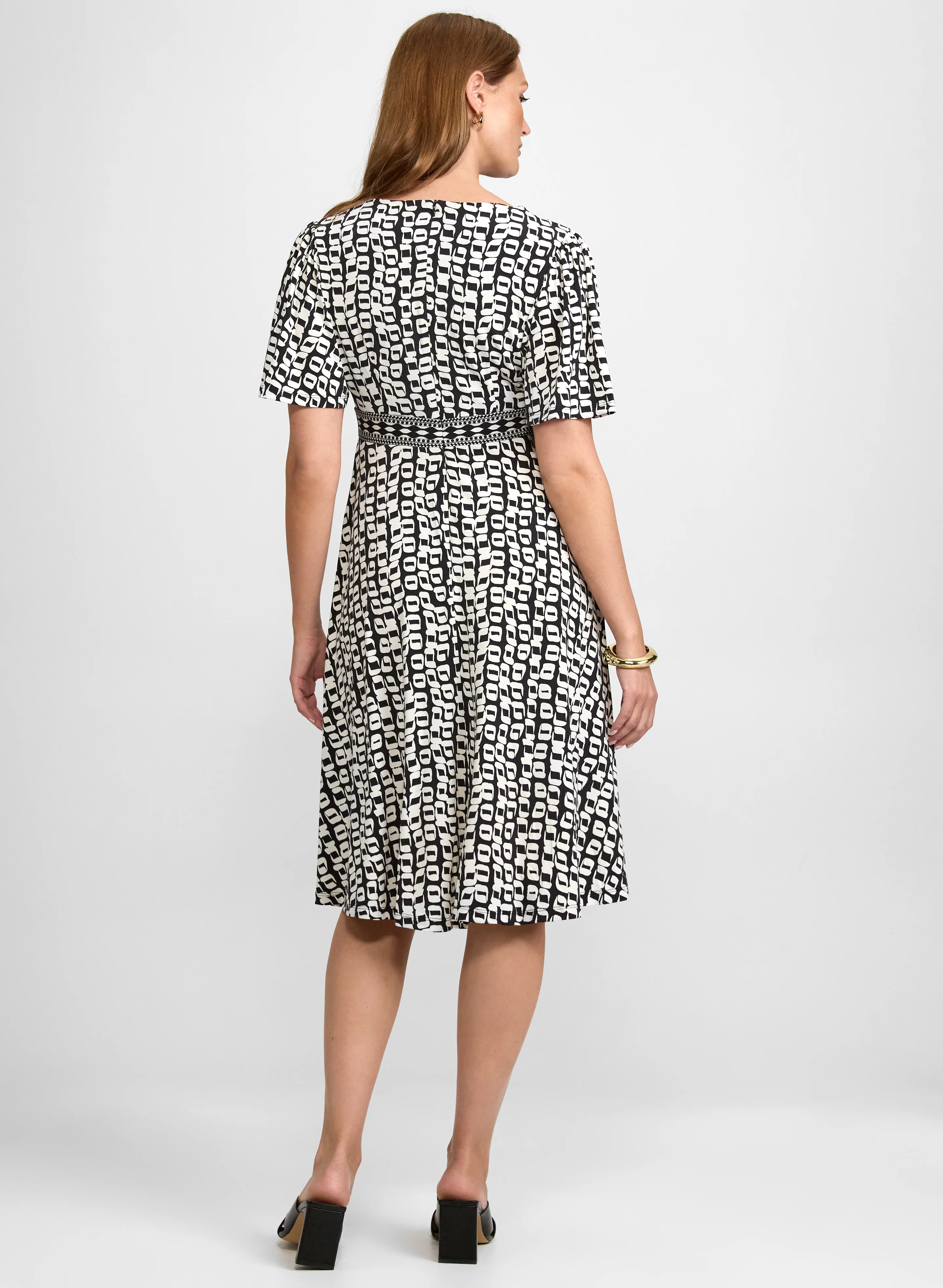 Geometric Print Dress - Image 4