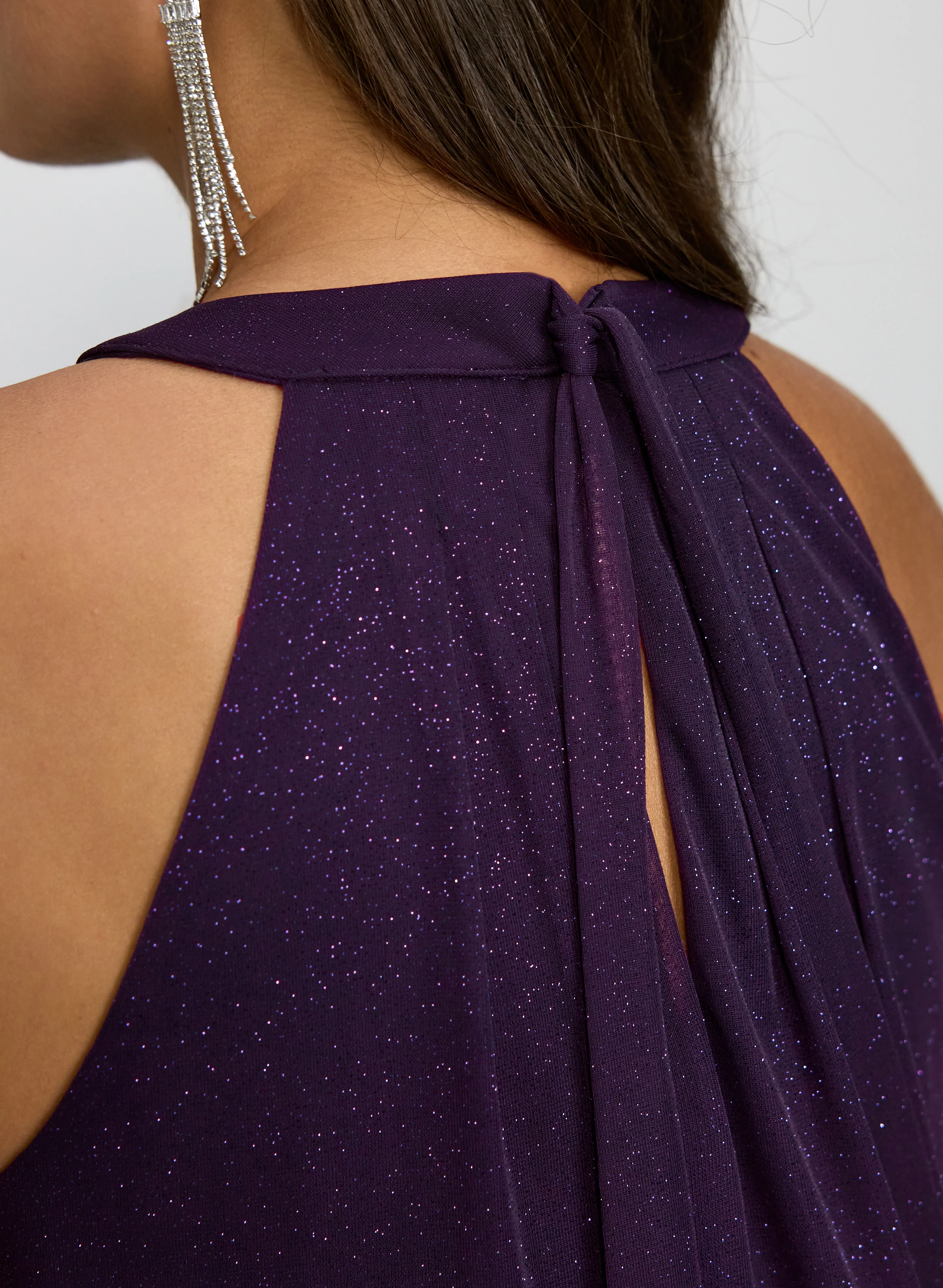 Glitter Mesh A-Line Dress - Image 3
