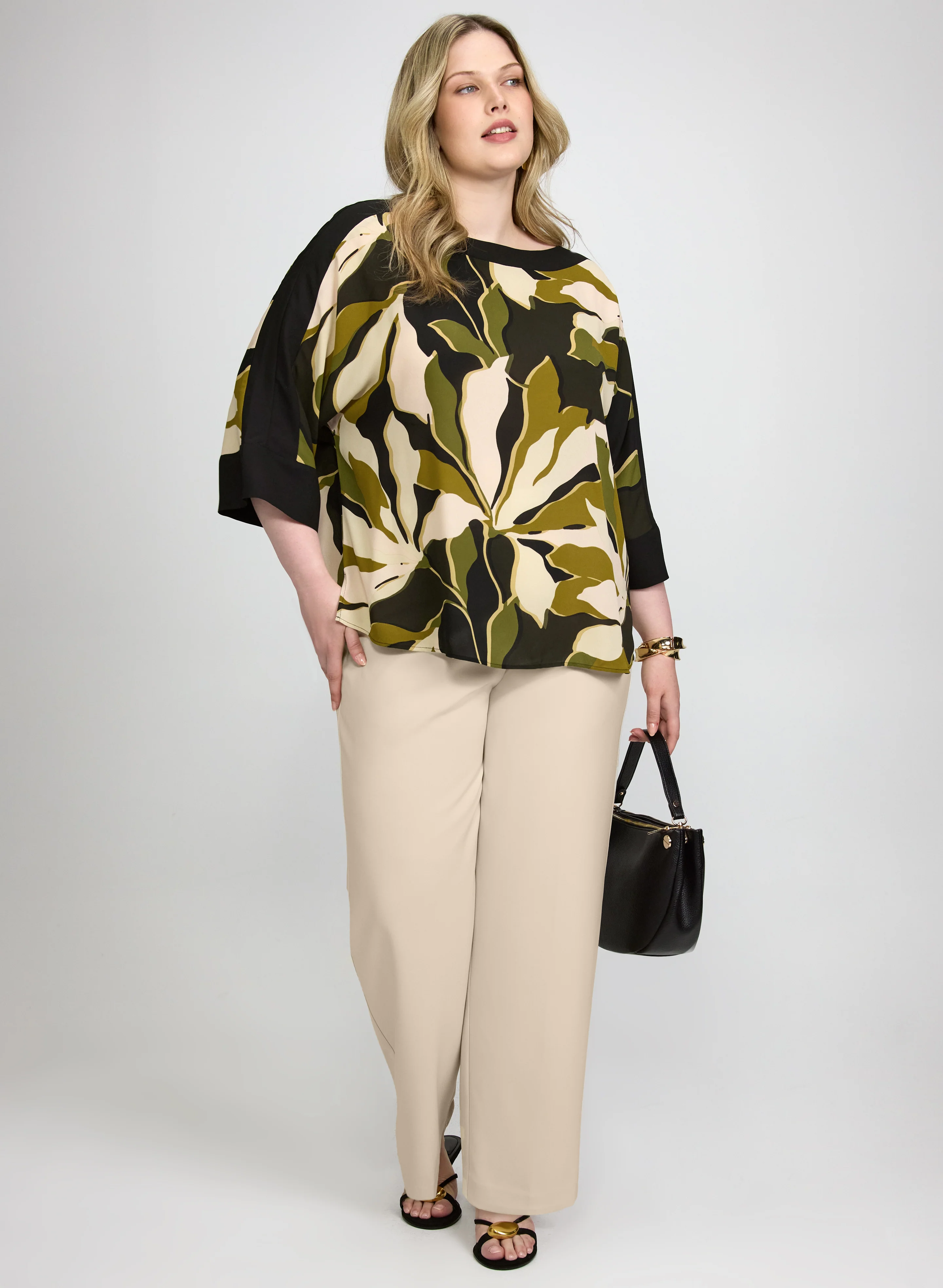 Graphic Floral Print Blouse - Image 3