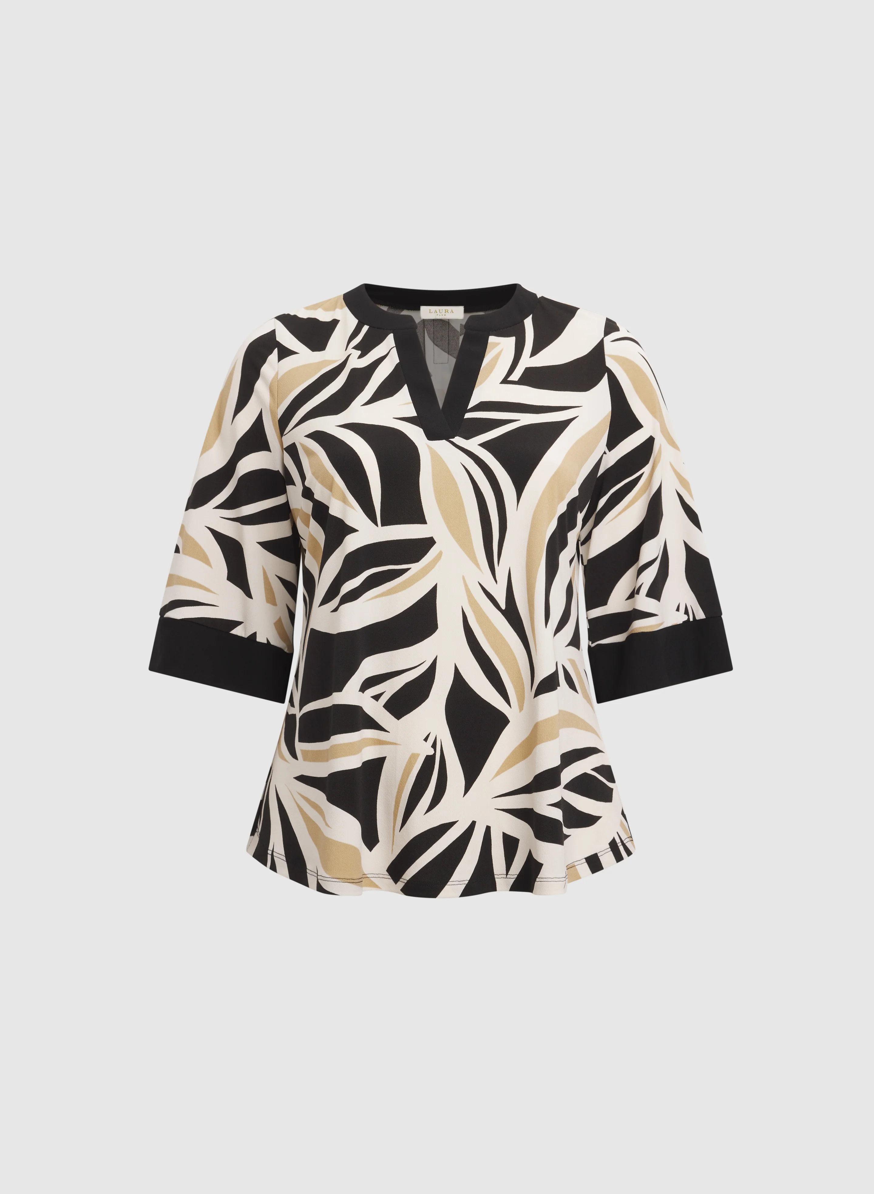 Graphic Leaf Print Top - Image 6