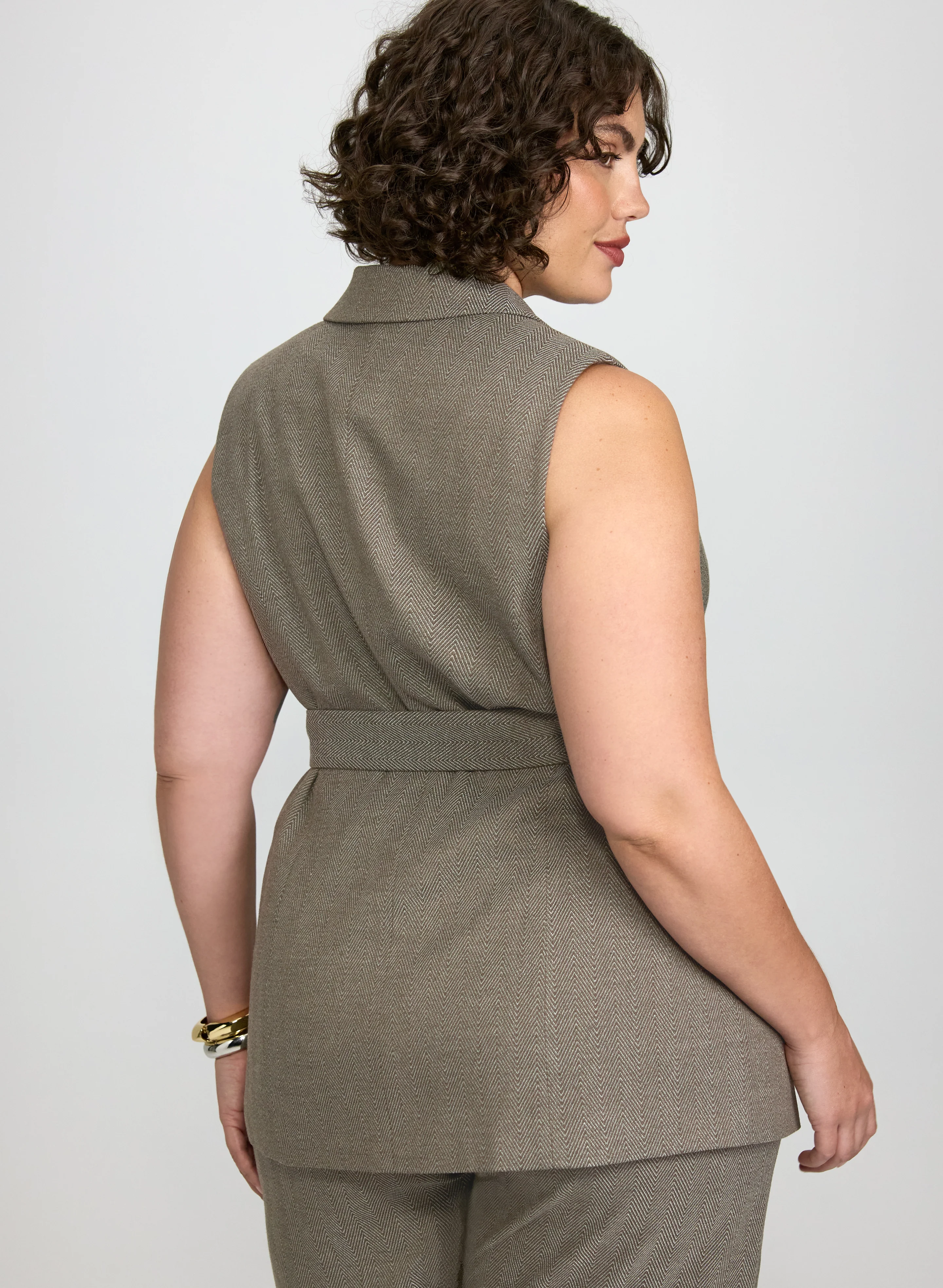 Herringbone Button Vest - Image 4
