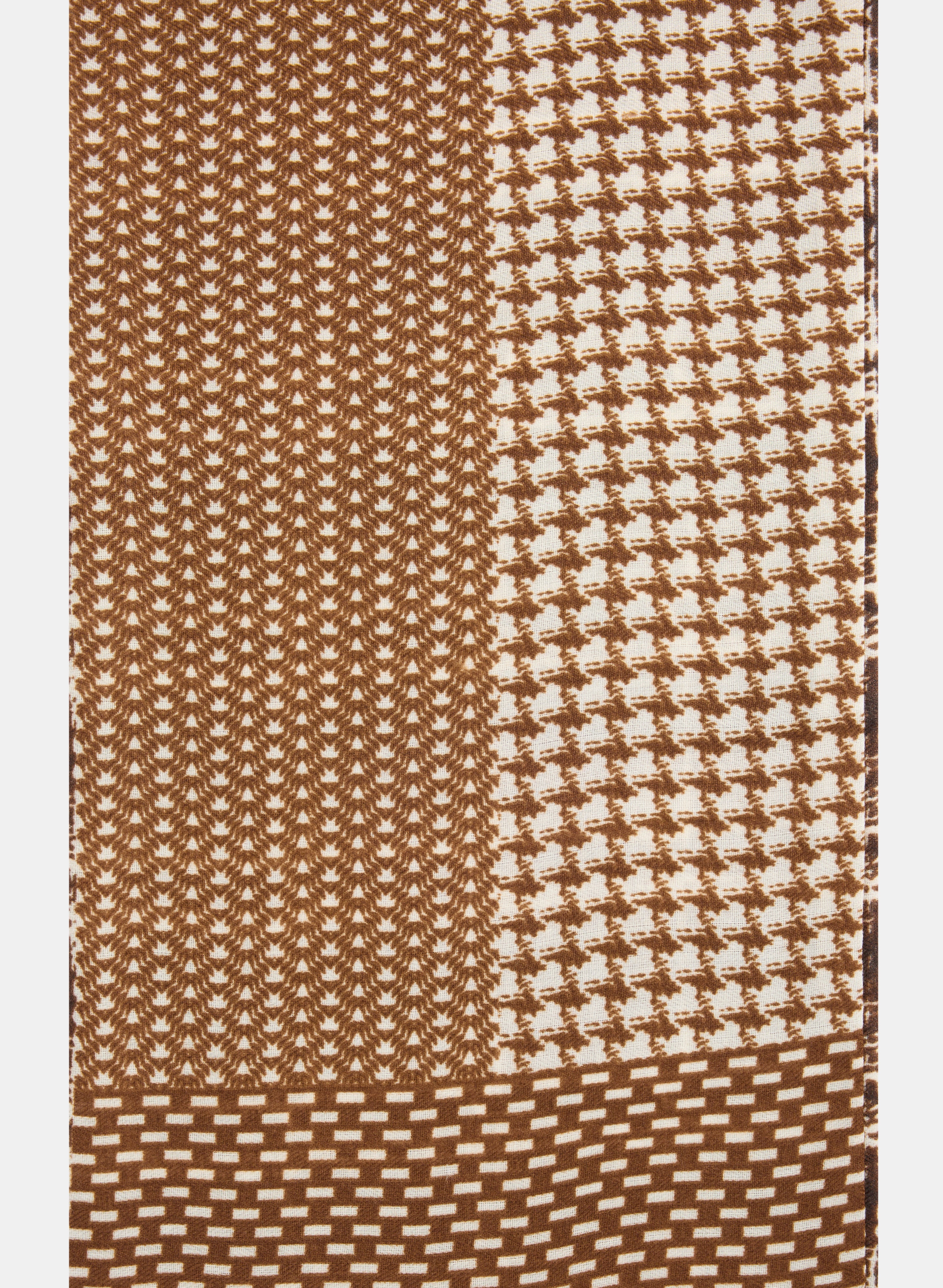 Houndstooth & Plaid Print Scarf - Image 4