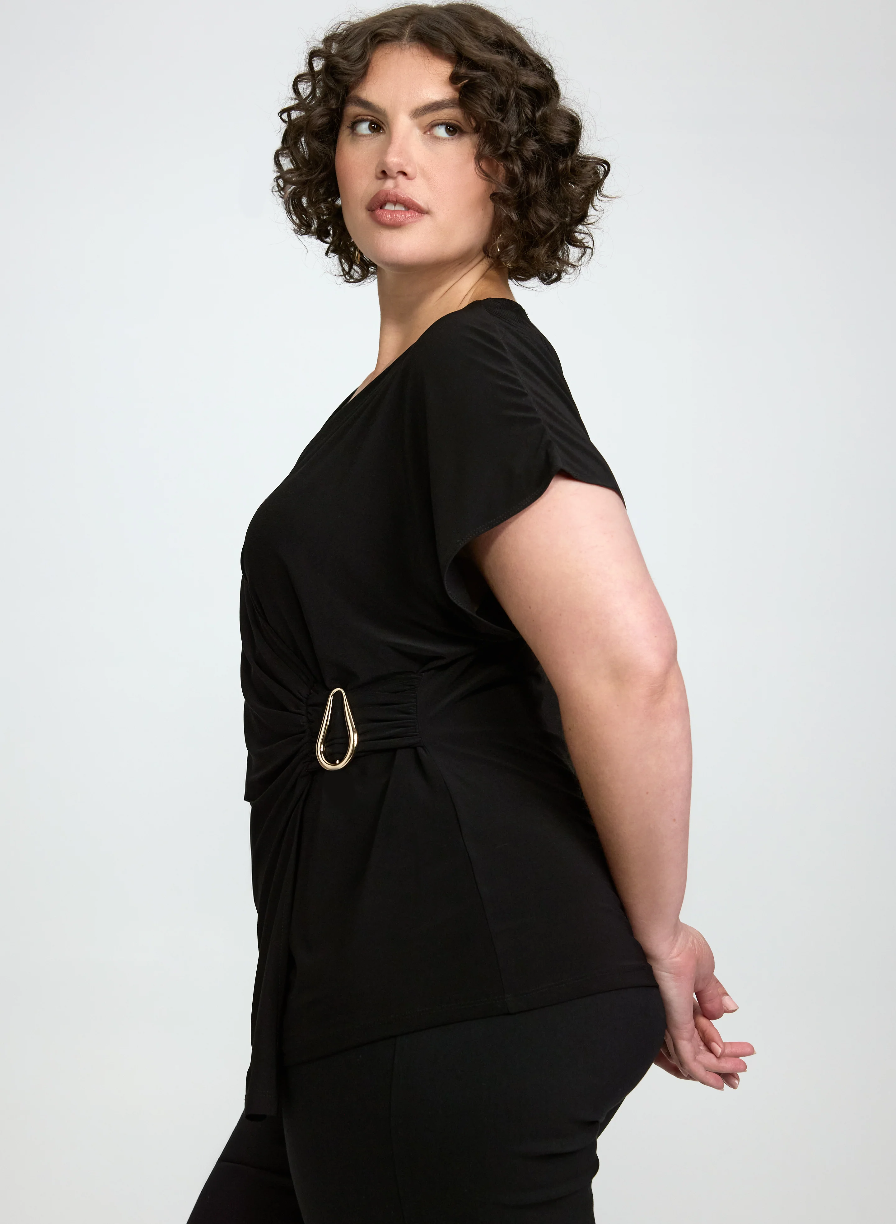 Jersey Faux-Wrap Top - Image 5