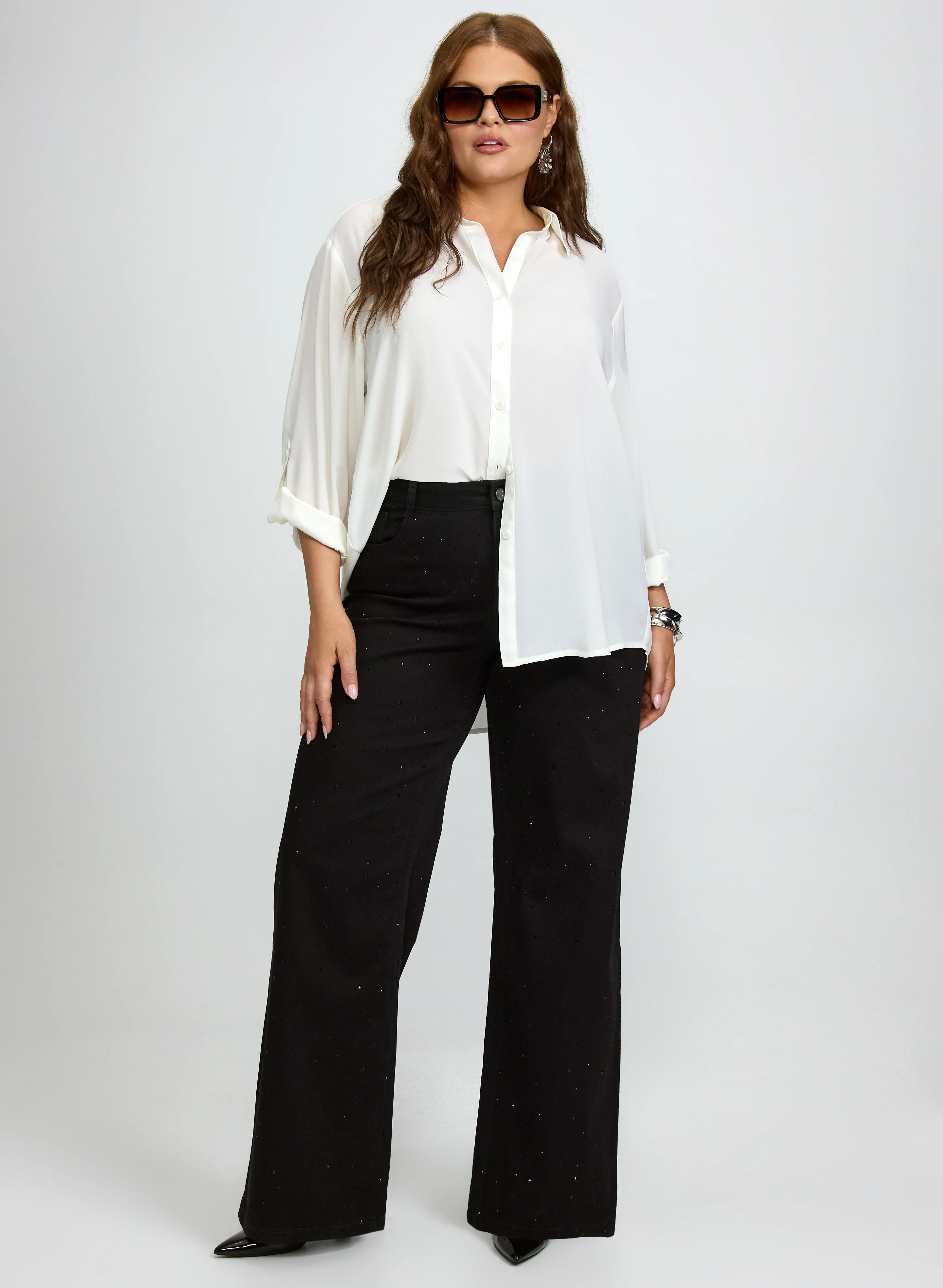 Joseph Ribkoff - Rhinestone Flared Pants - Image 3
