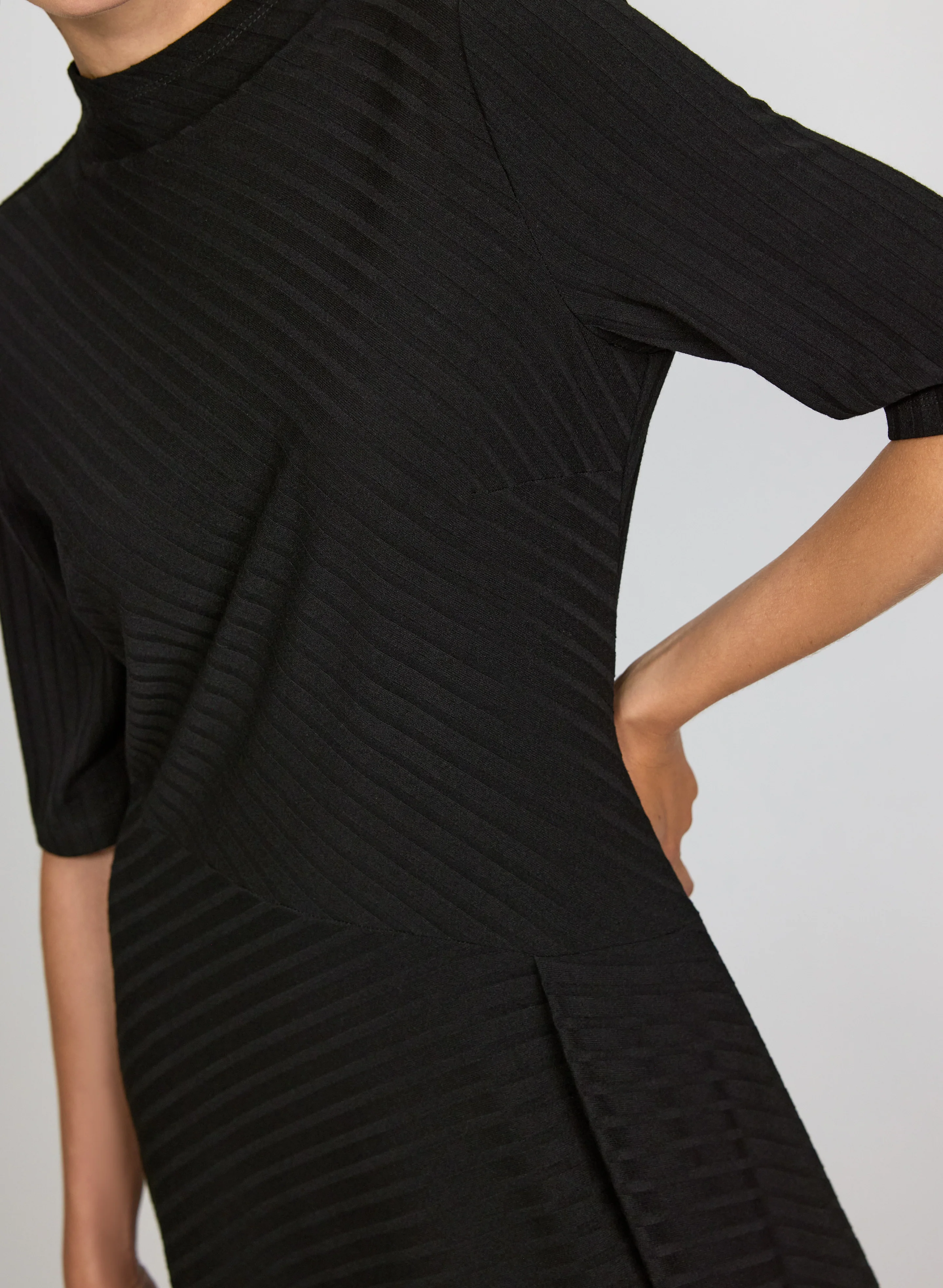 Rib Knit Midi Dress - Image 3