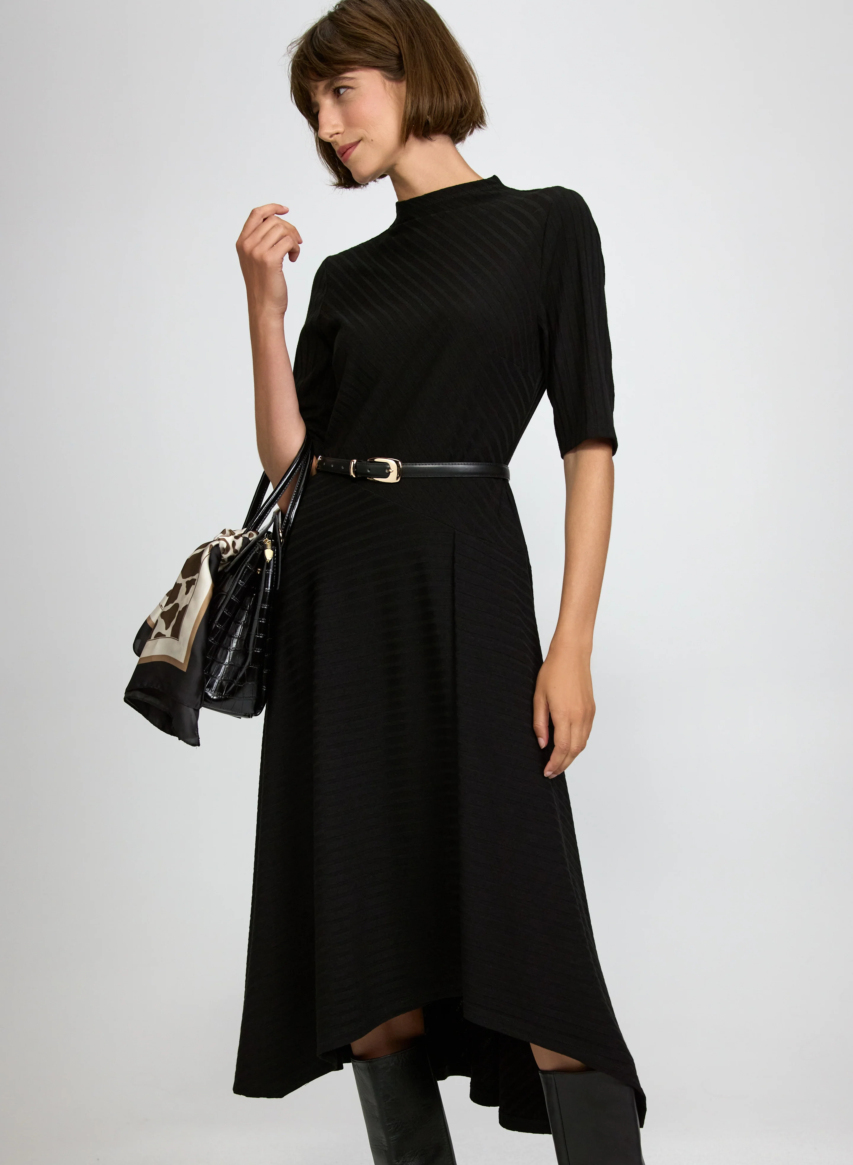 Rib Knit Midi Dress - Image 7