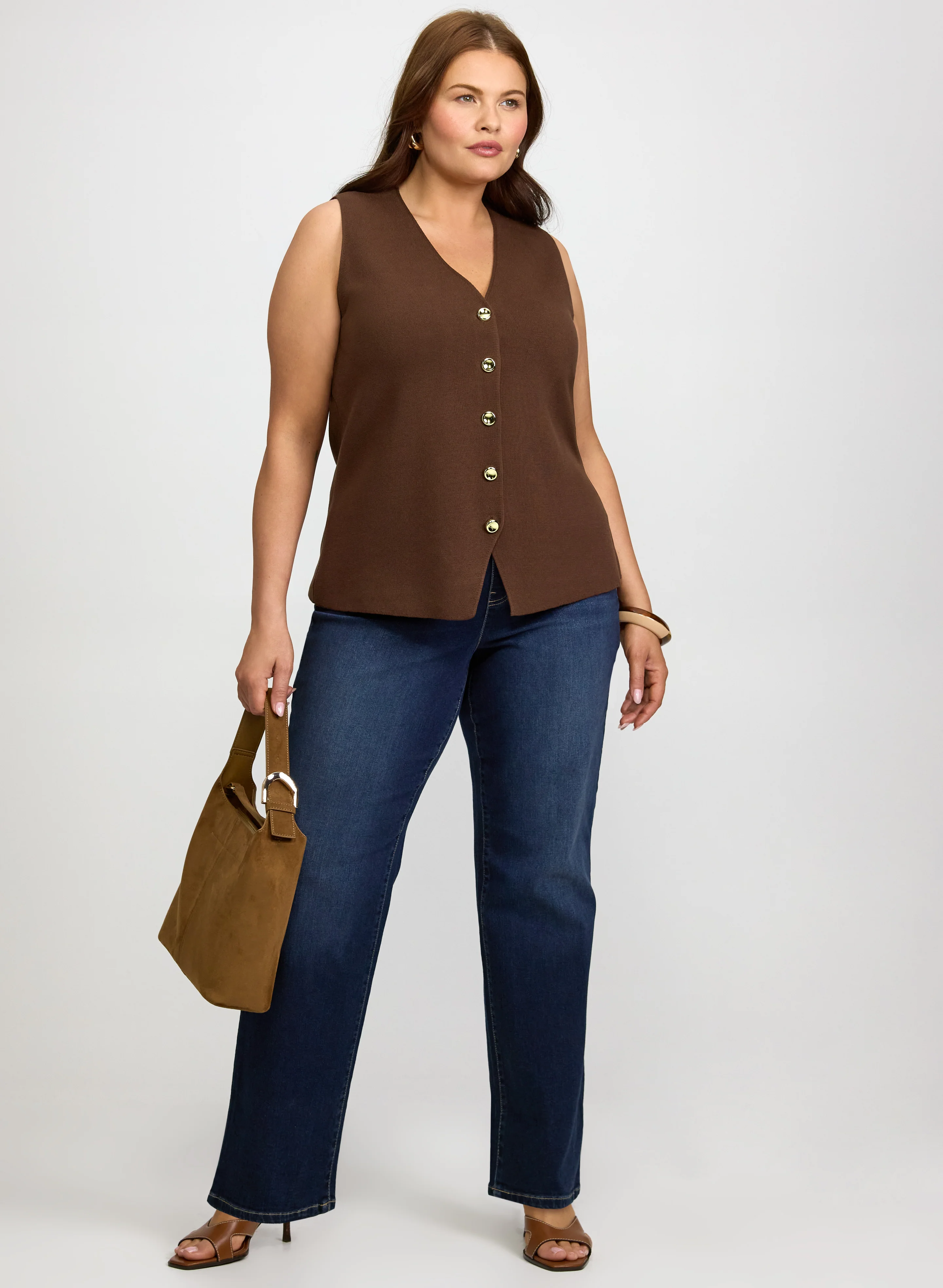 Knit Button-Down Vest - Image 3