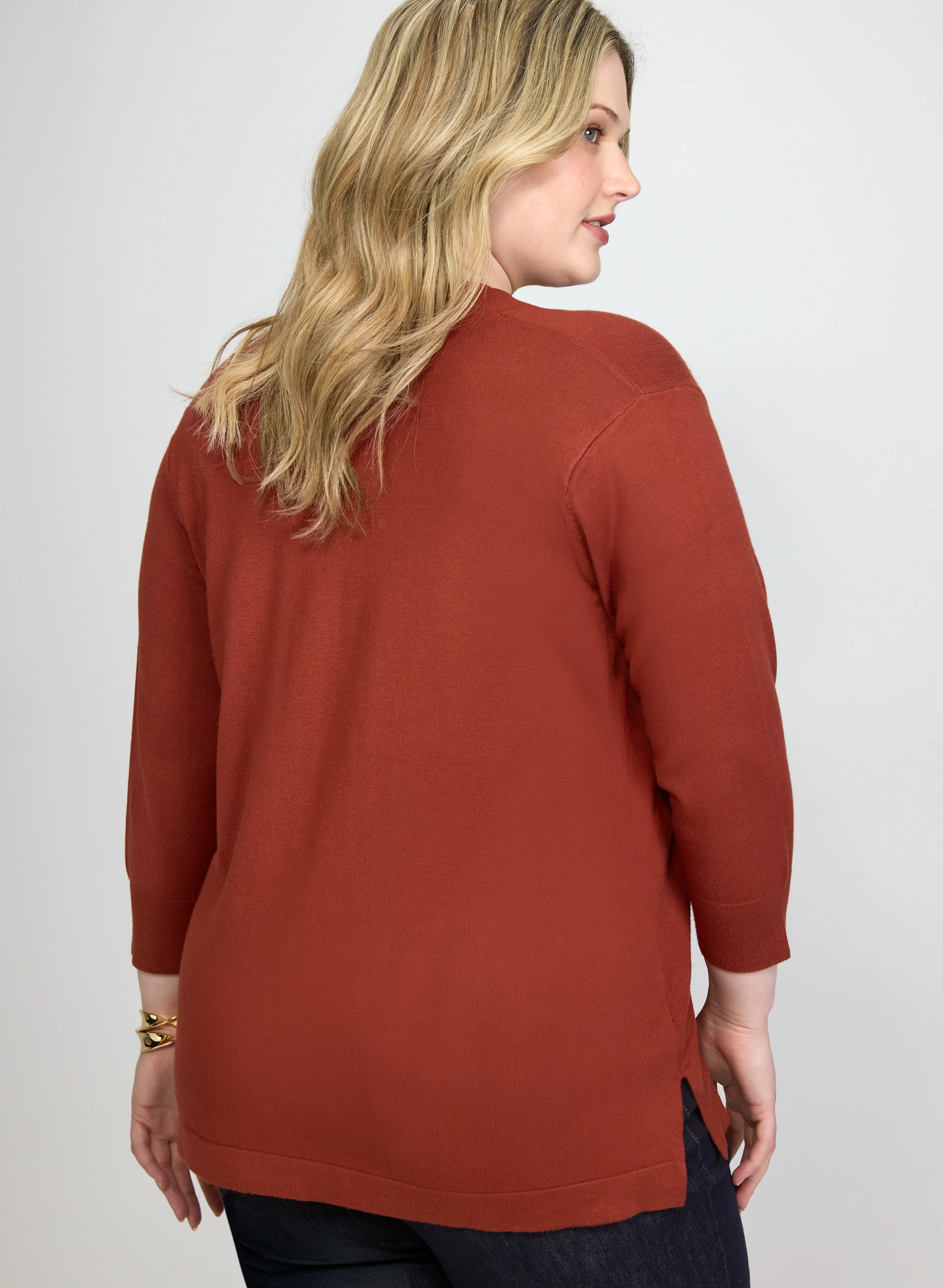 Knit Open-Front Cardigan - Image 3