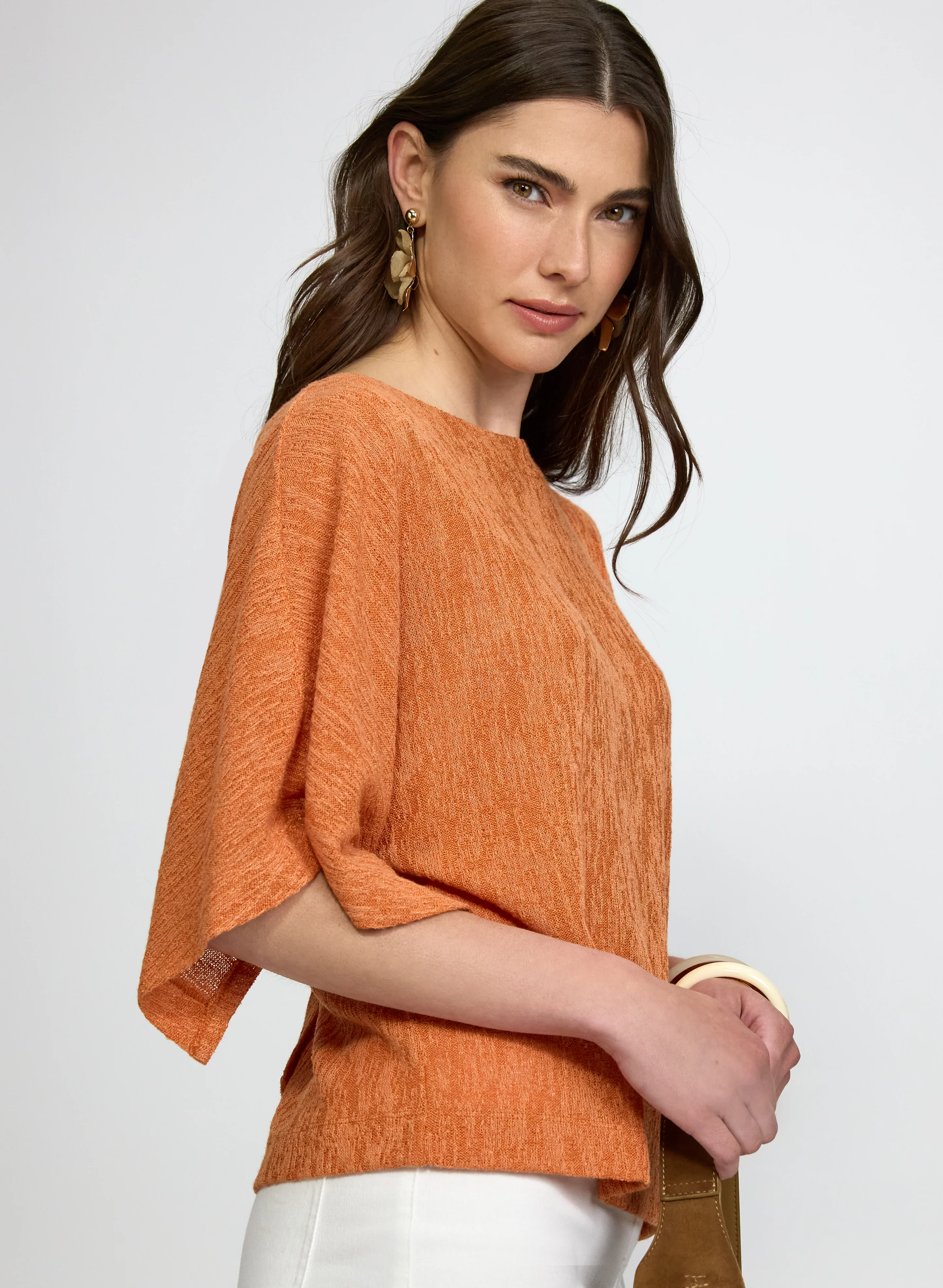 Knit Poncho-Style Top - Image 5