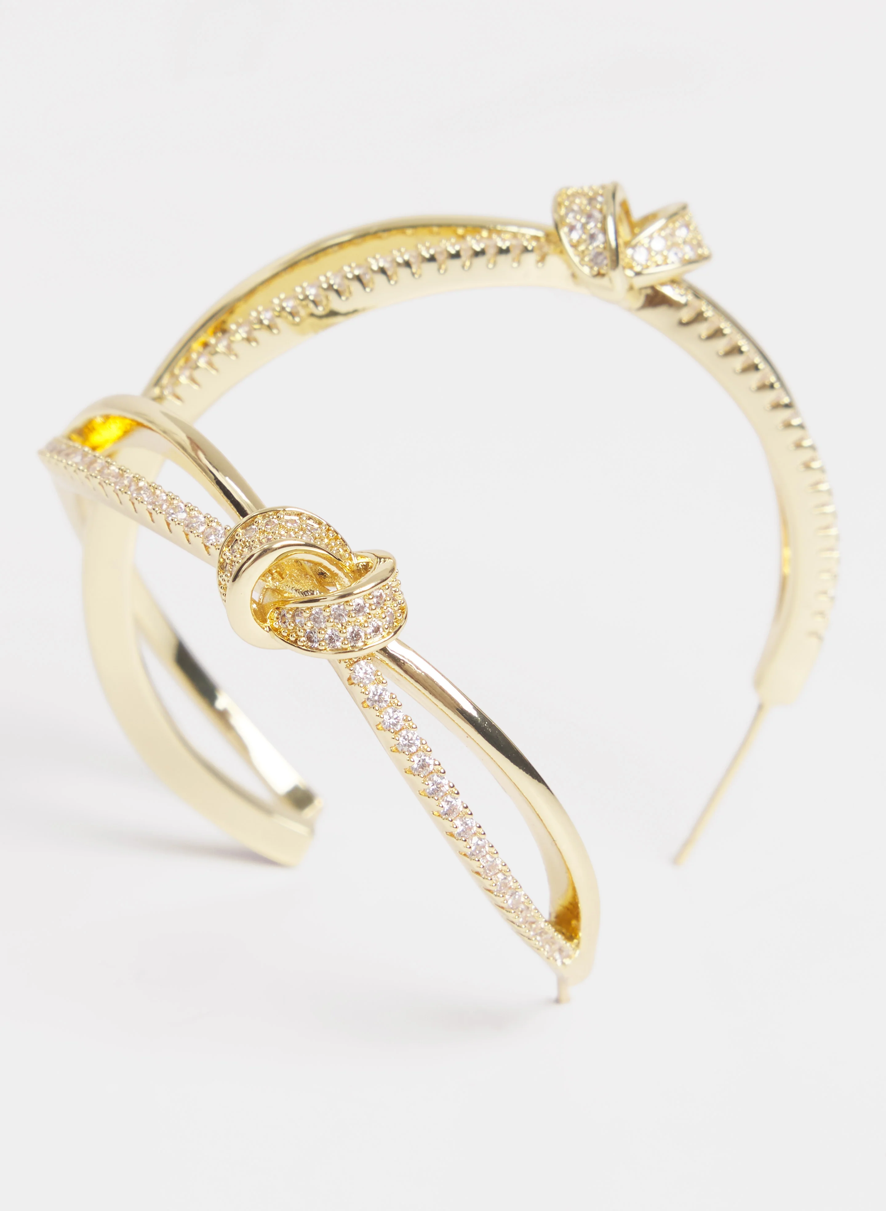 Knot Detail Hoop Earrings - Image 2
