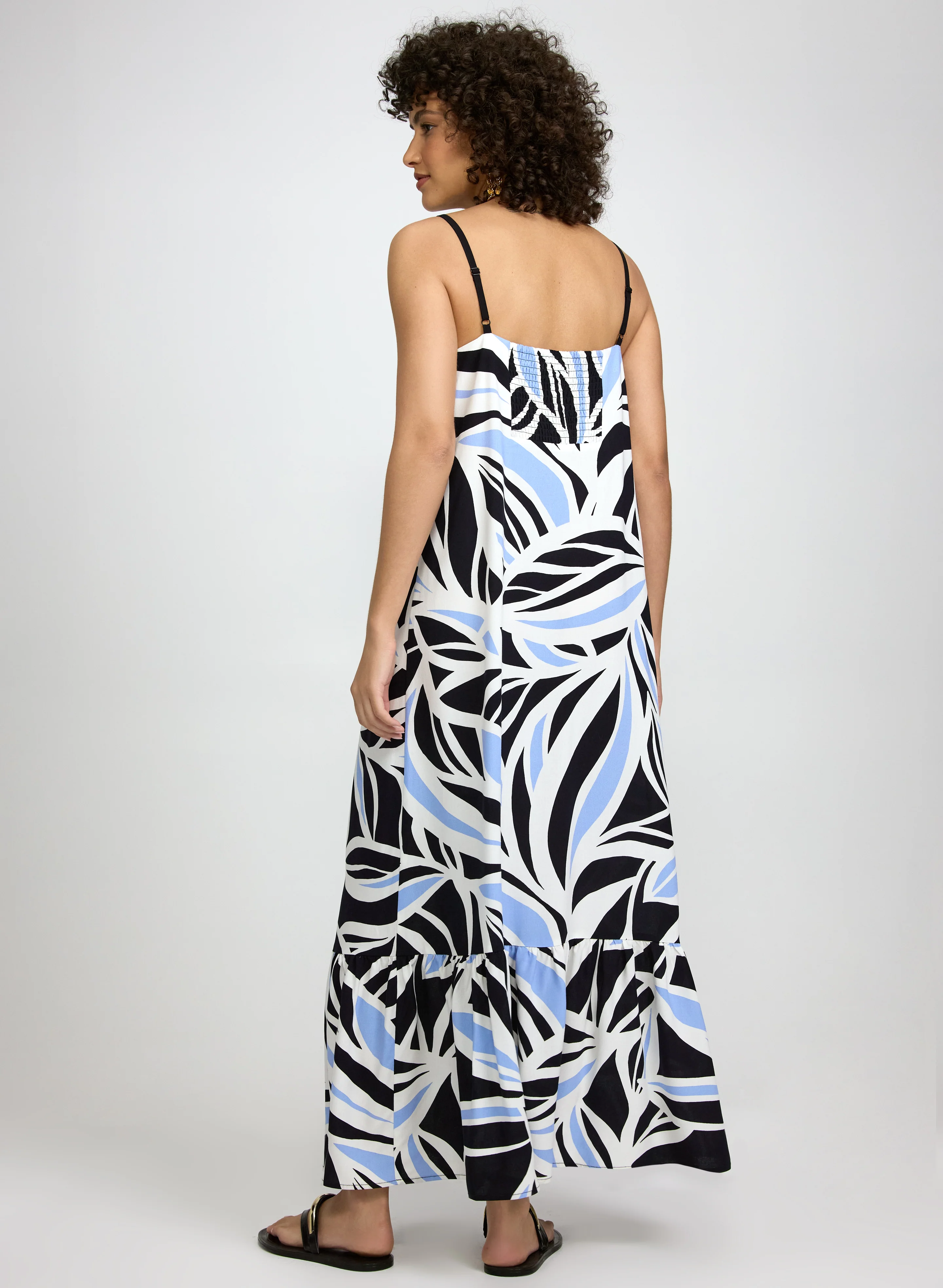 Leaf Print Maxi Dress - Image 6
