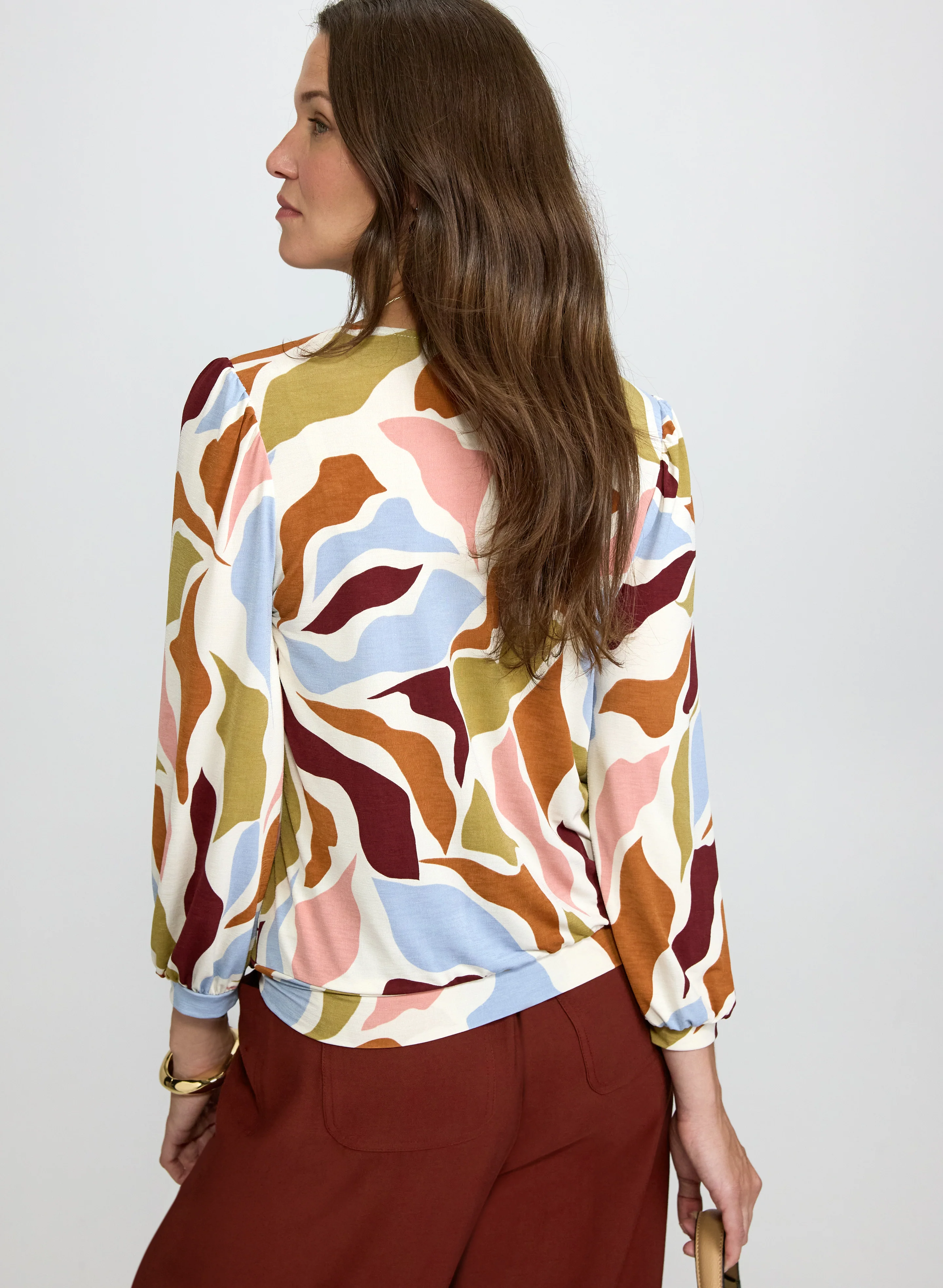 Abstract Print Top - Image 4