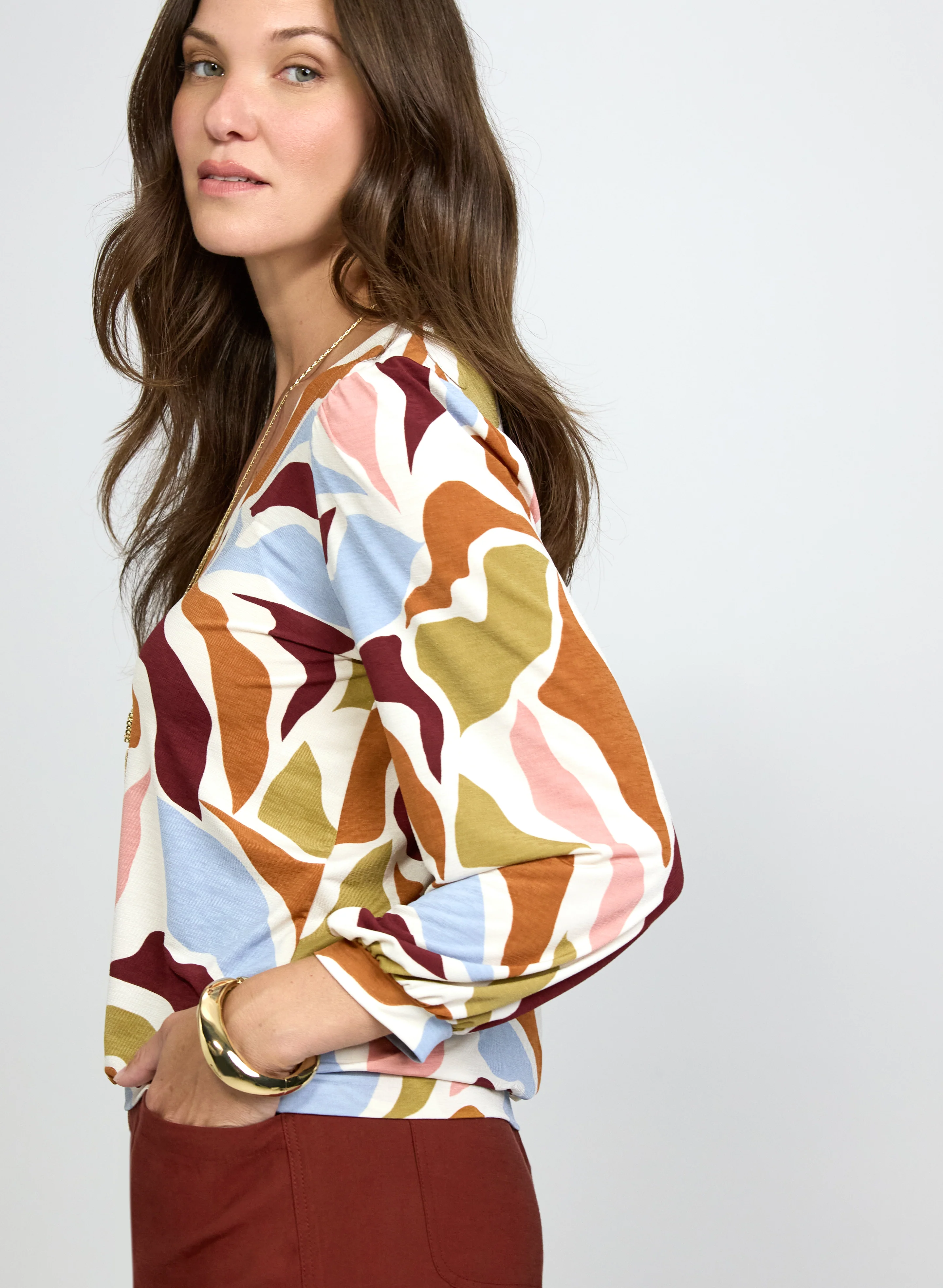 Abstract Print Top - Image 5