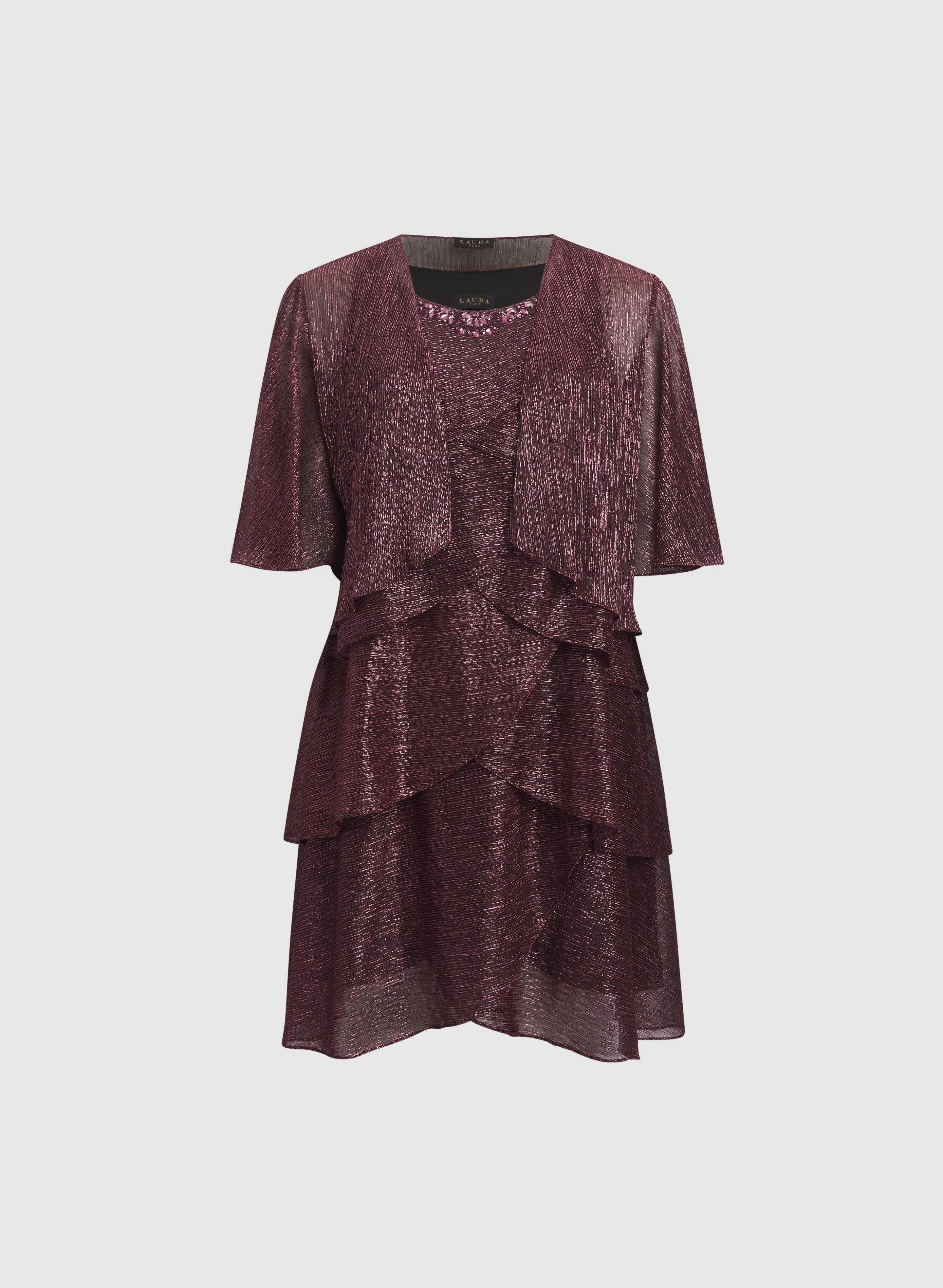 Metallic Dress & Jacket Set - Image 5