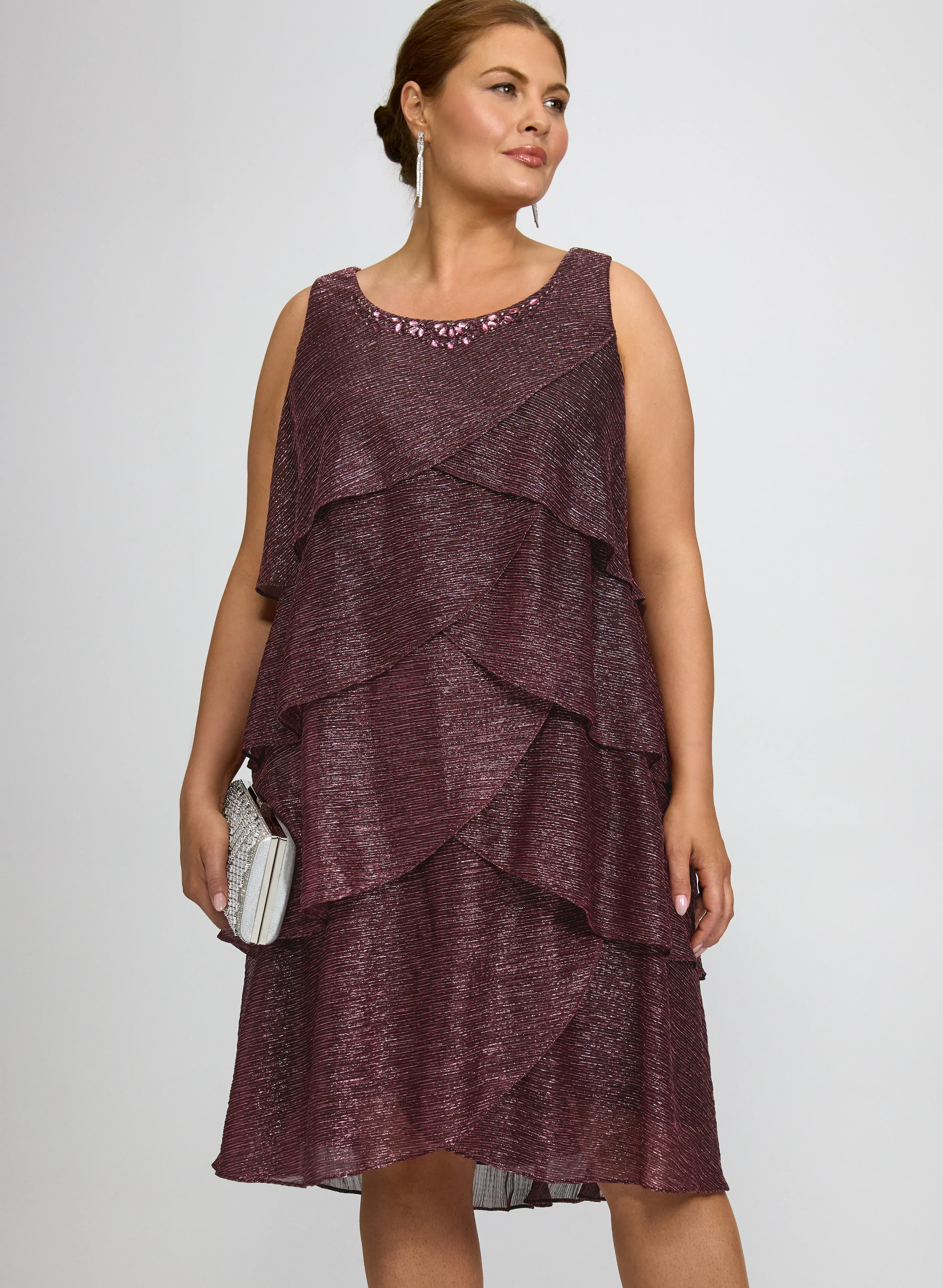 Metallic Dress & Jacket Set - Image 7
