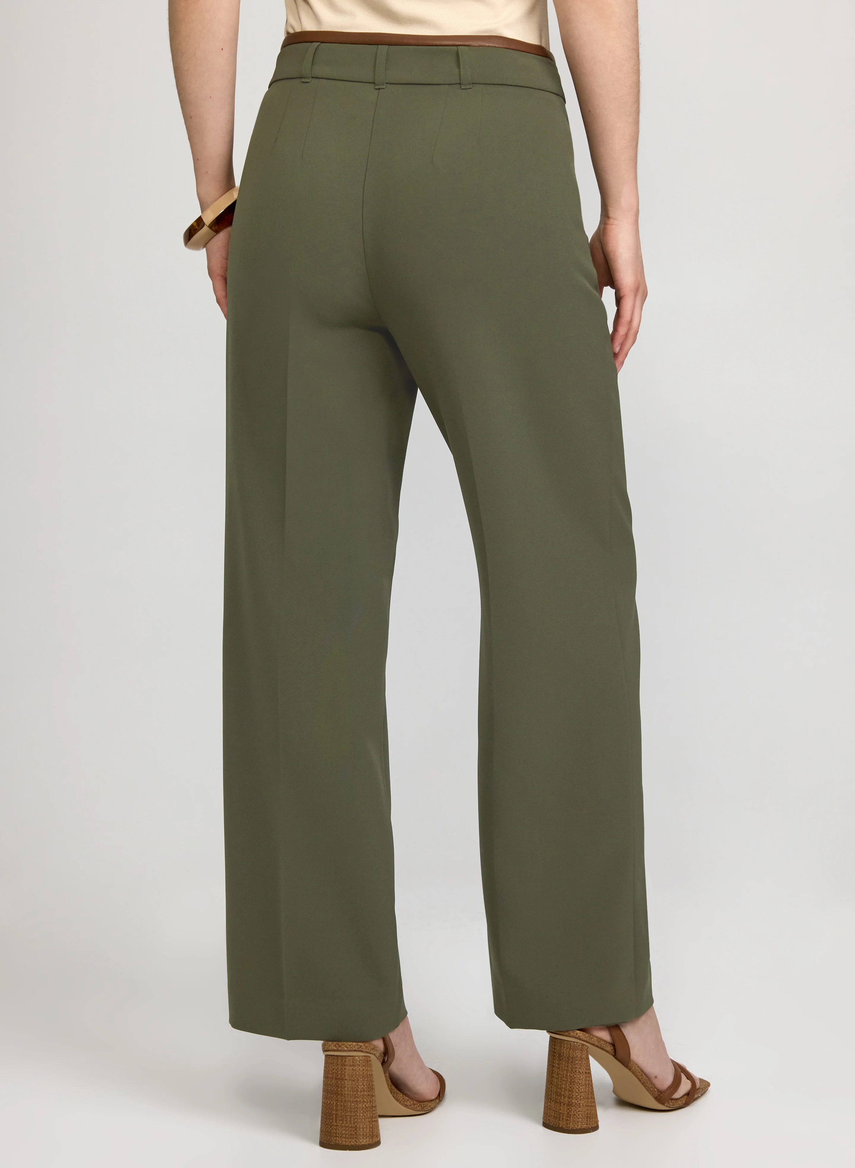 Olivia Twill Wide-Leg Pants - Image 4