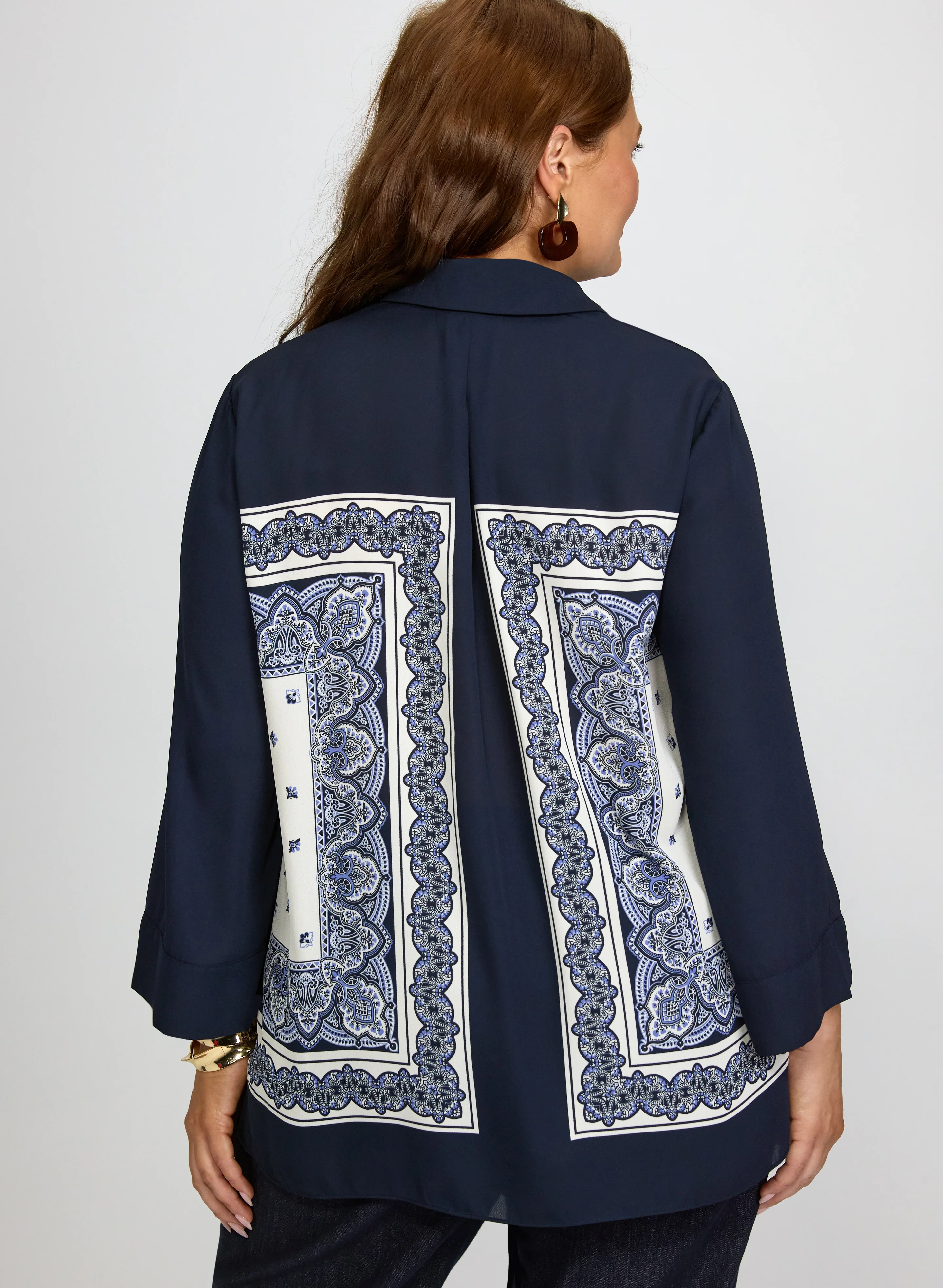 Paisley Button-Down Blouse - Image 2