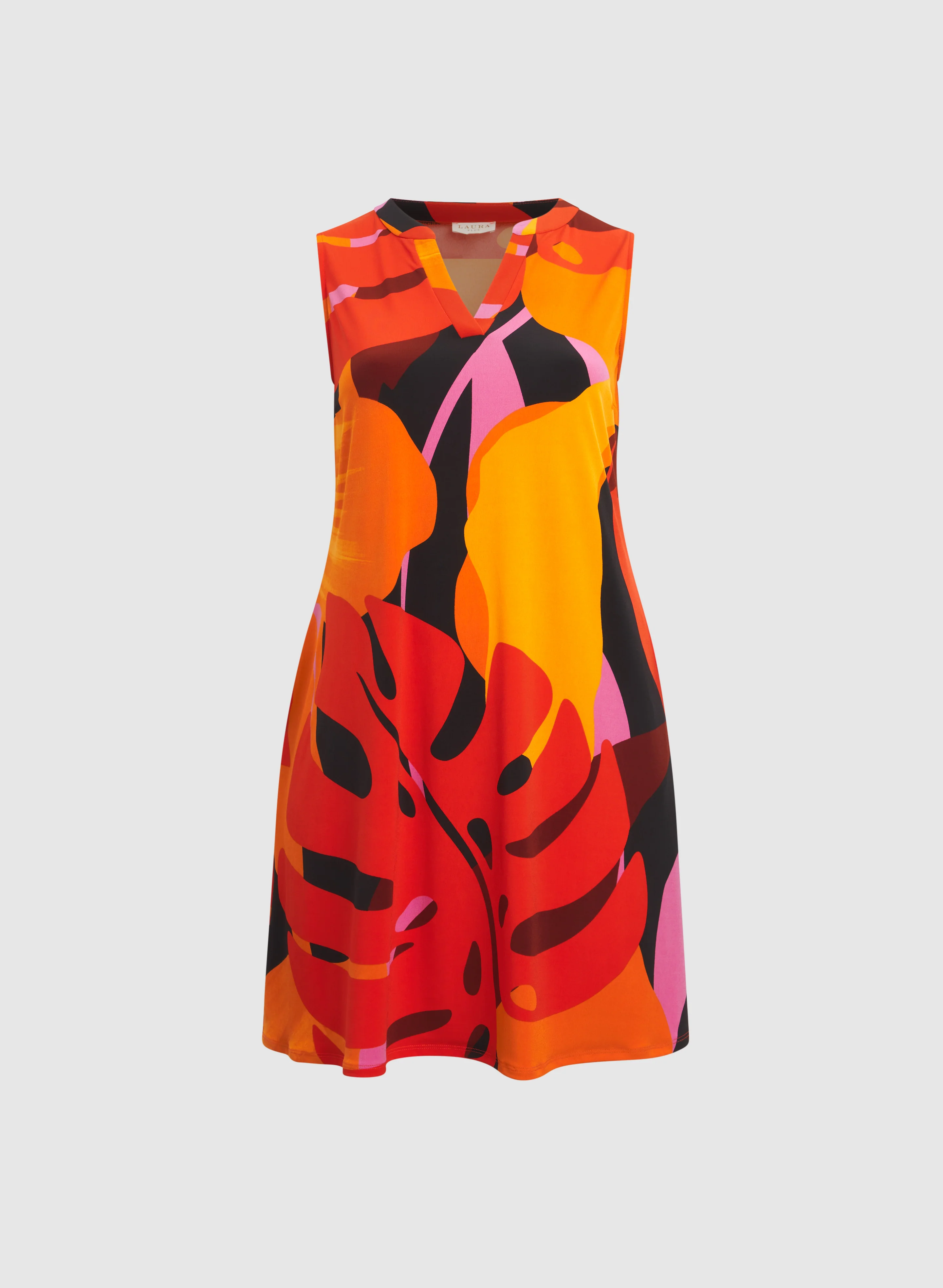 Palm Print Jersey Dress - Image 5