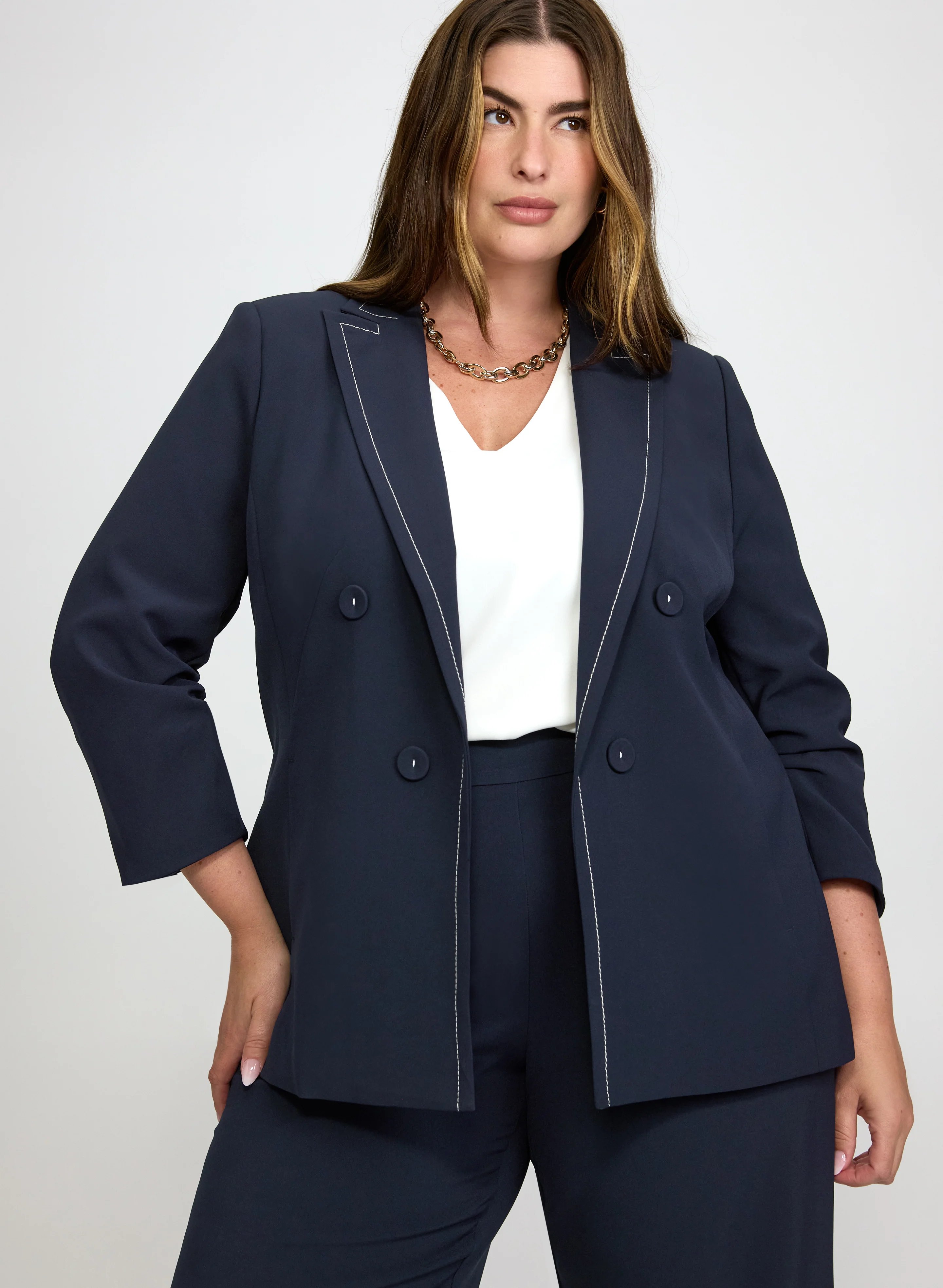 Peaked Lapel Blazer