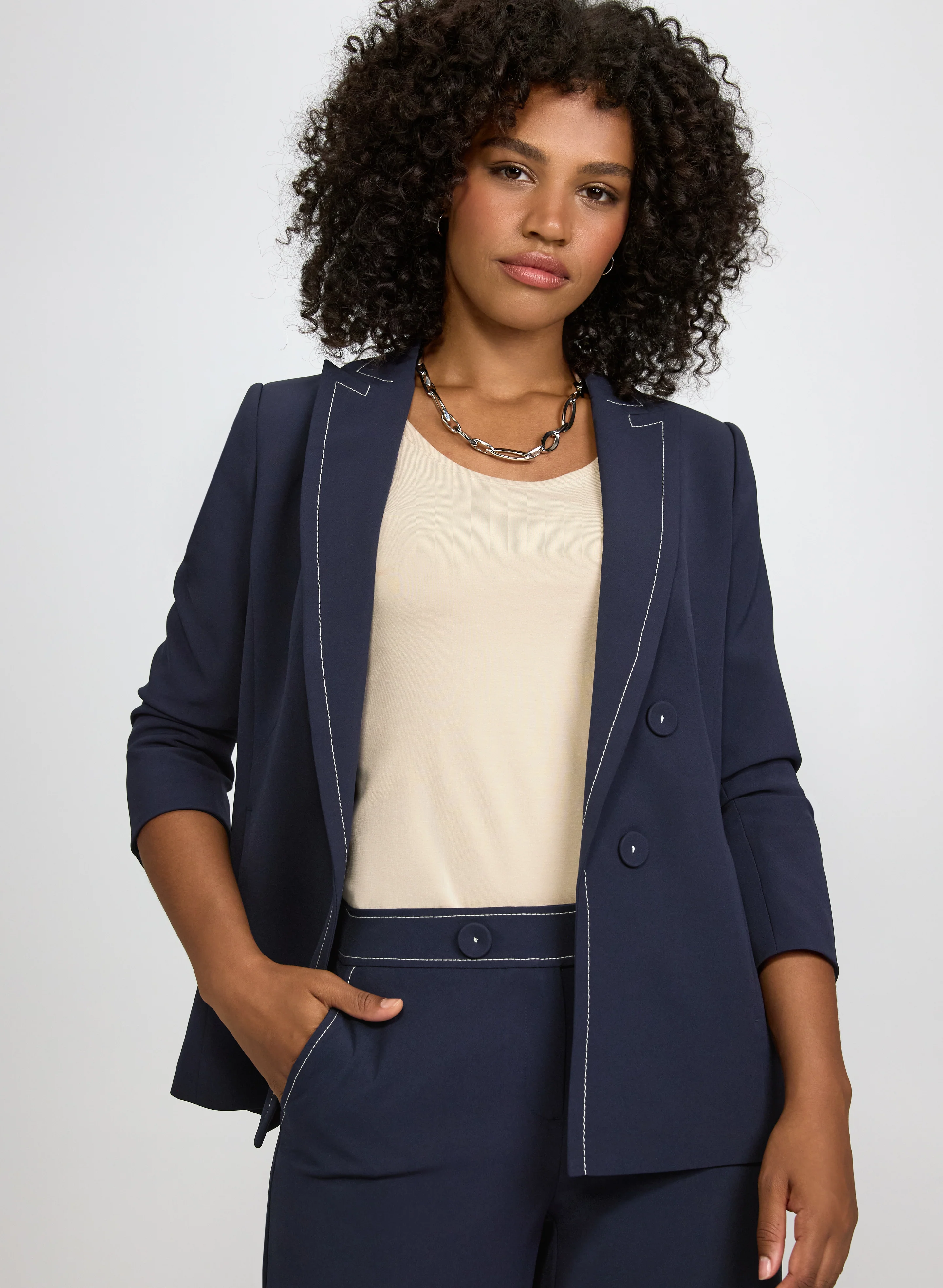 Peaked Lapel Blazer