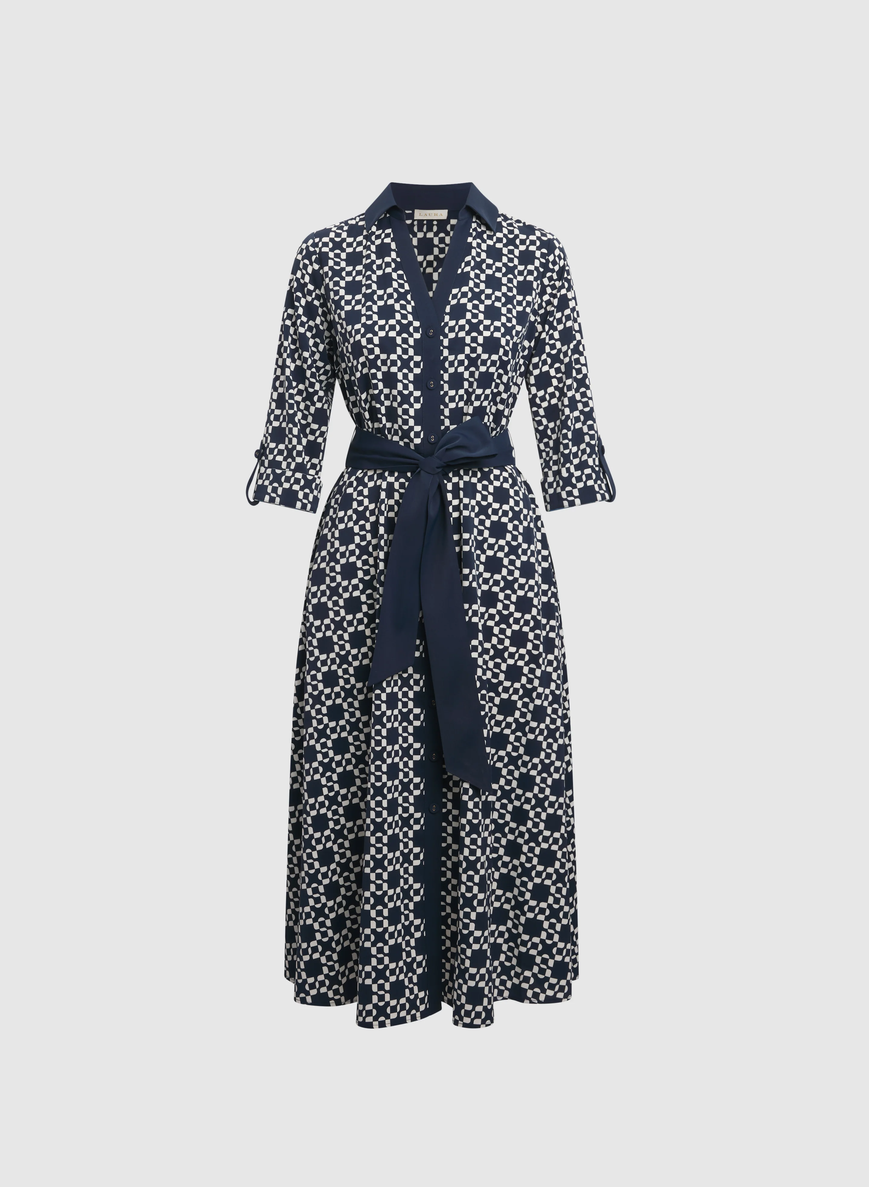 Printed Button-Down Dress - Image 6