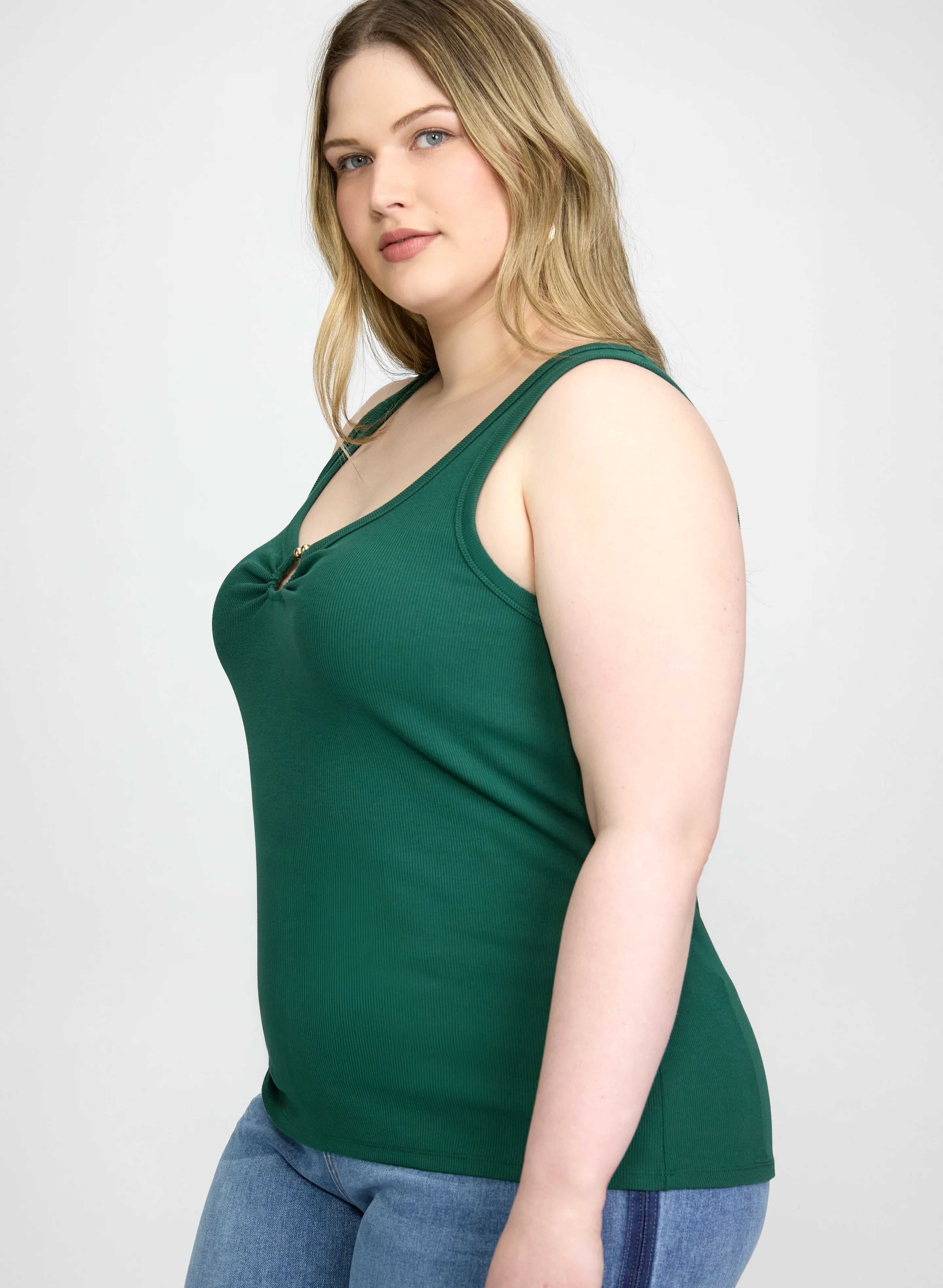Rib Knit Cotton Cami - Image 4