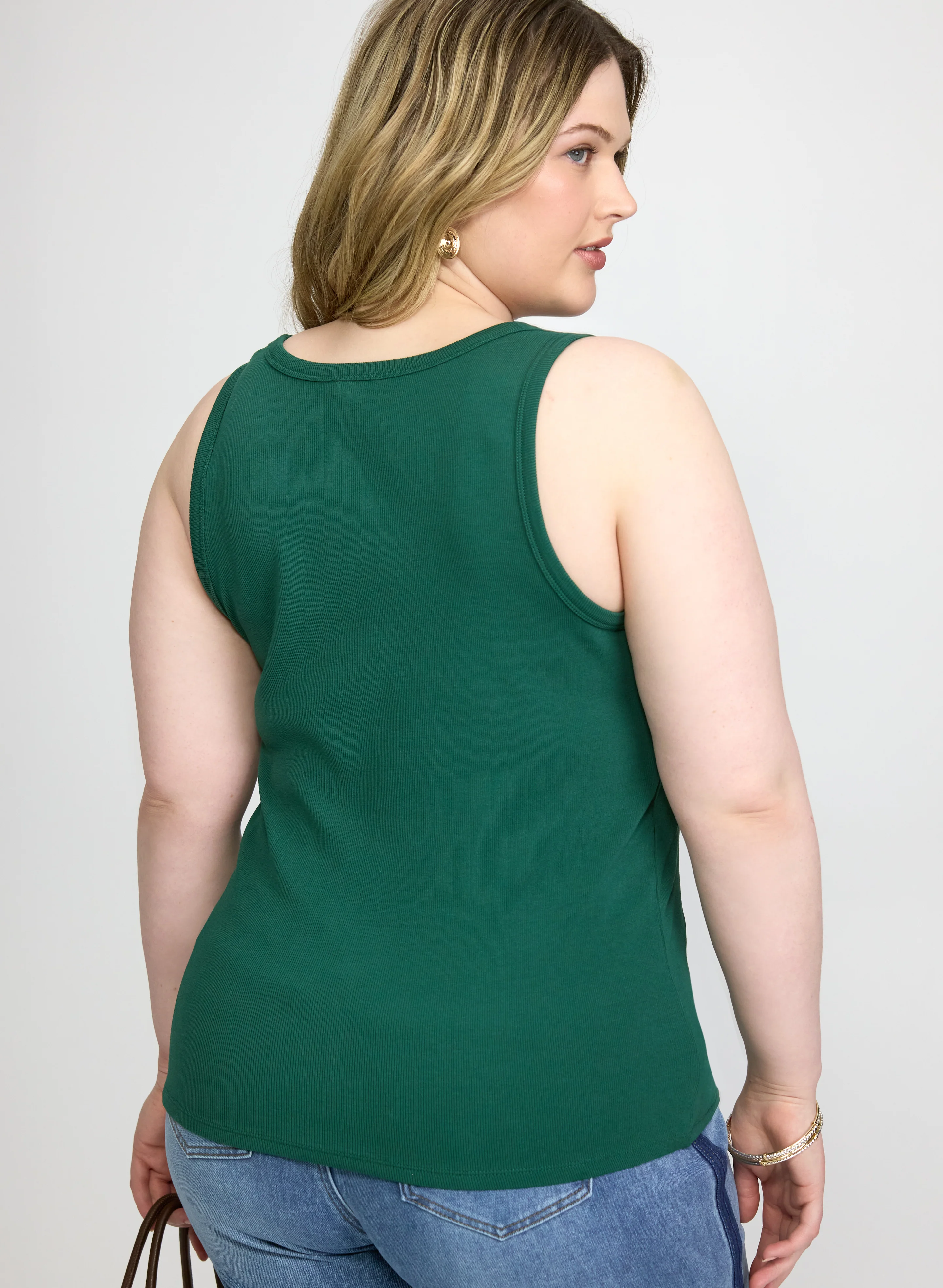 Rib Knit Cotton Cami - Image 5
