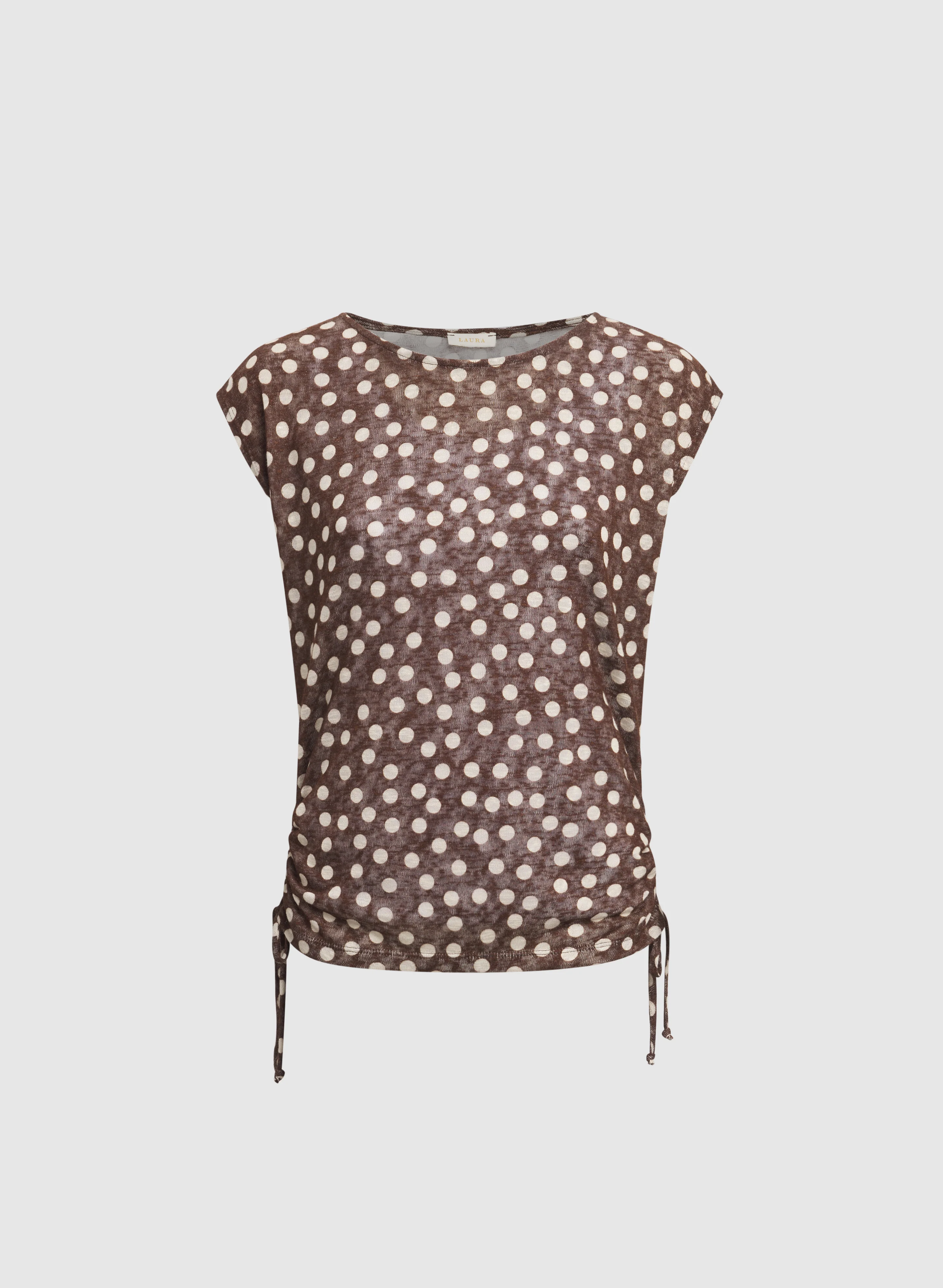 Ruched Polka Dot Top - Image 6