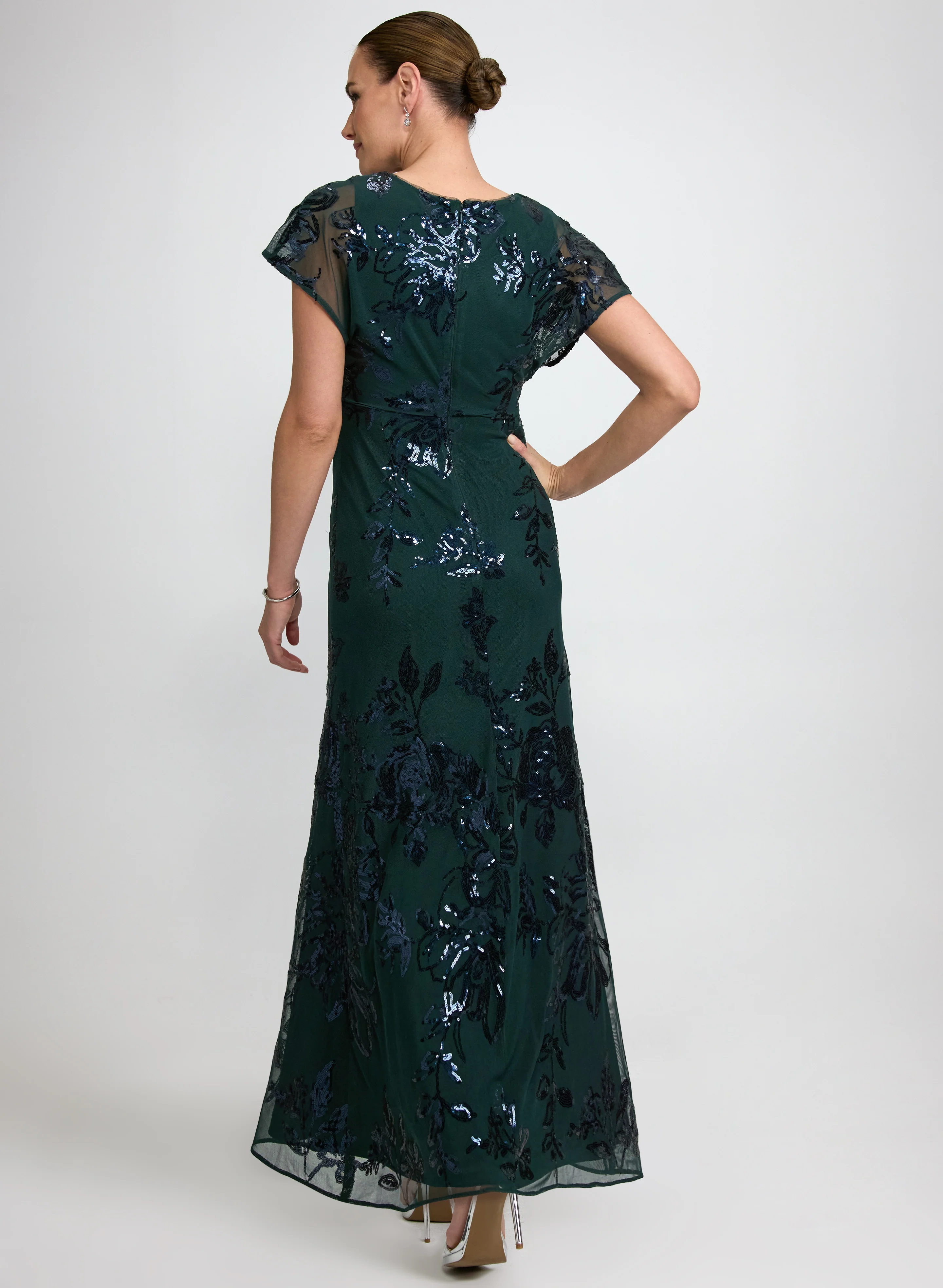 Sequined Floral Dress - Image 3